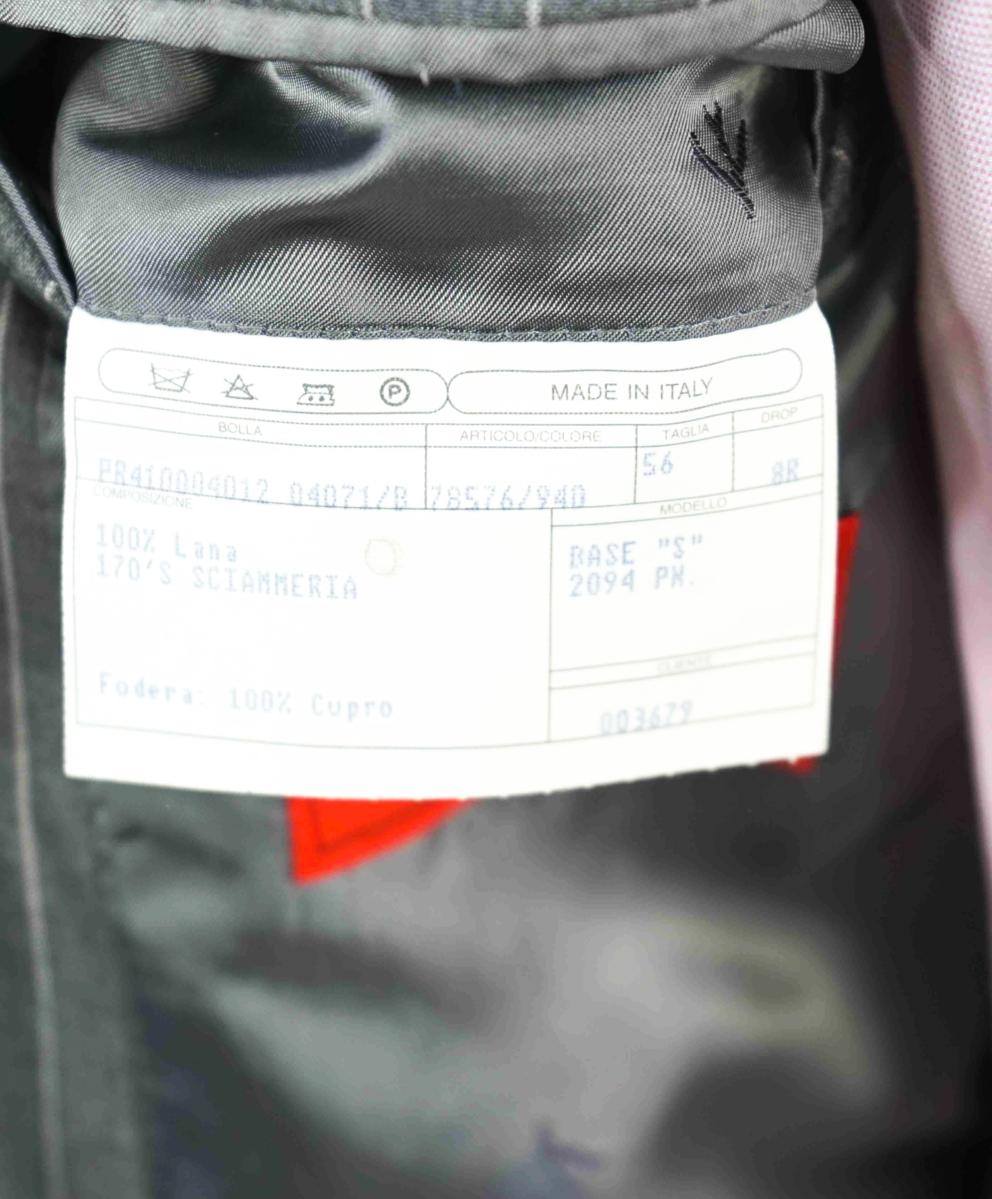 $2,995 ISAIA - Pure Wool *SCIAMMERIA 170'S* Gray Chalk Stripe MOP Blazer - 46R