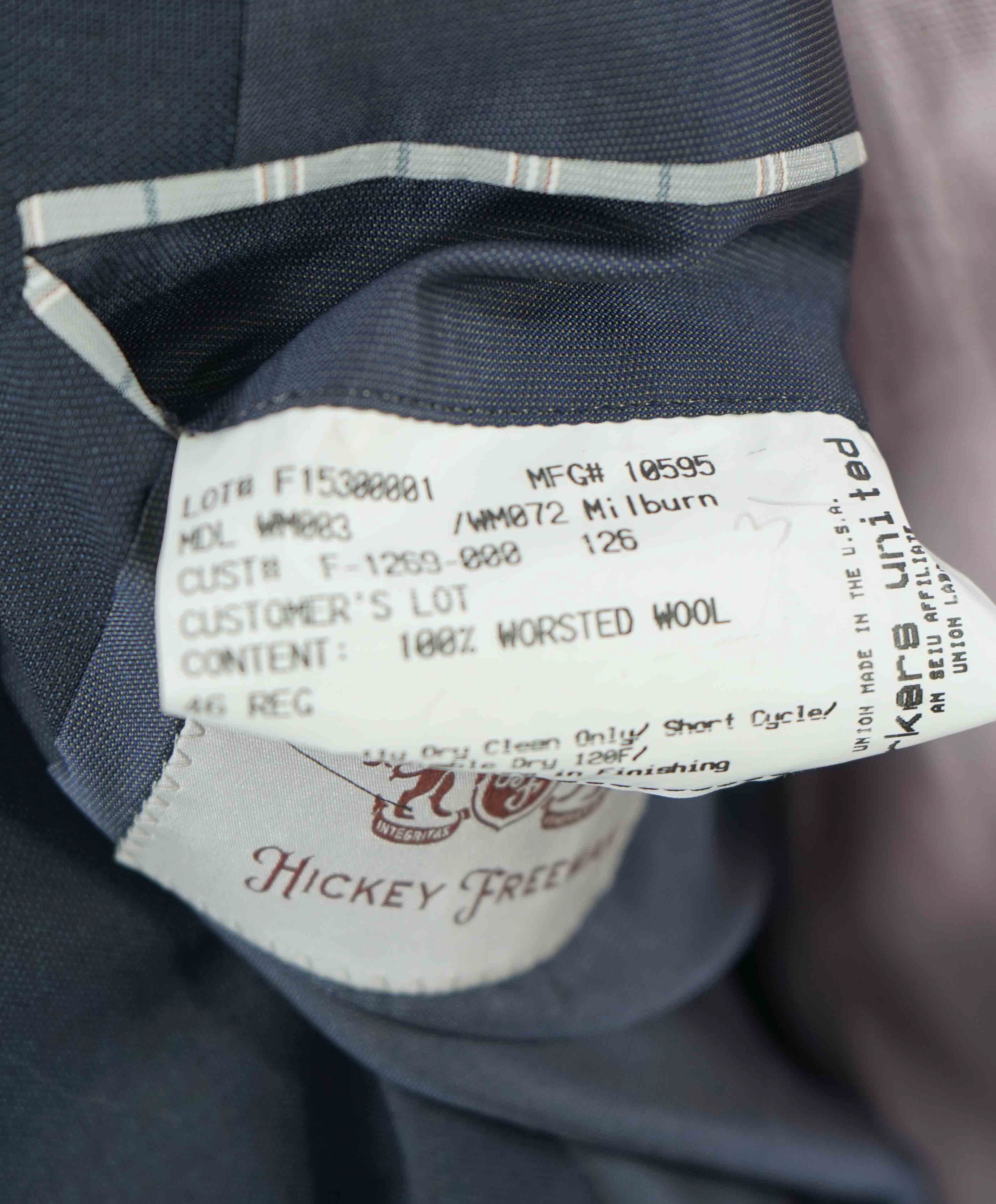 $1,495 HICKEY FREEMAN - Classic Navy Blazer *CLOSET STAPLE* "Milburn" - 46R