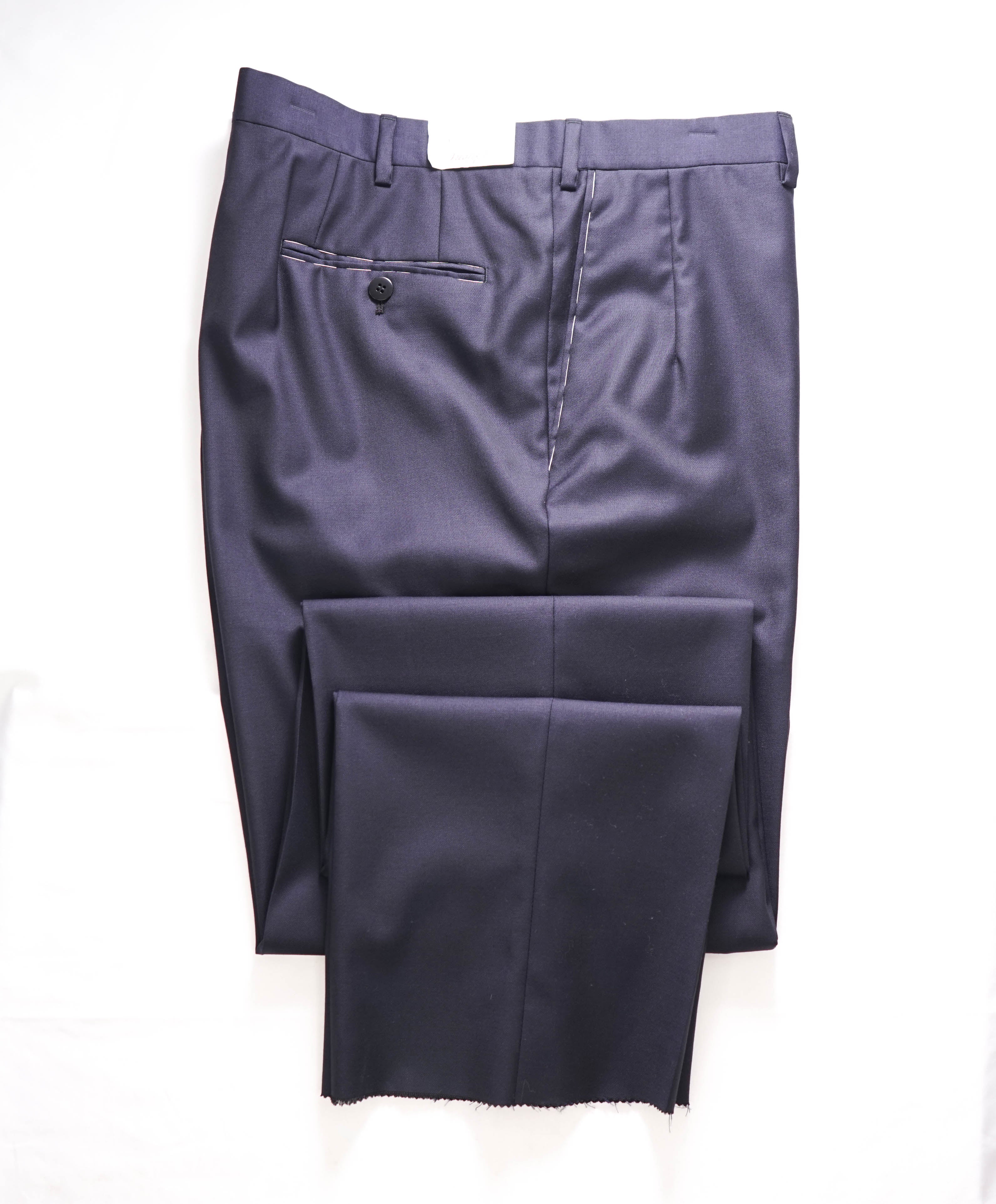 BRIONI - Super 150's SILK LINED "PHI" Navy Blue Dress Pants - 42W