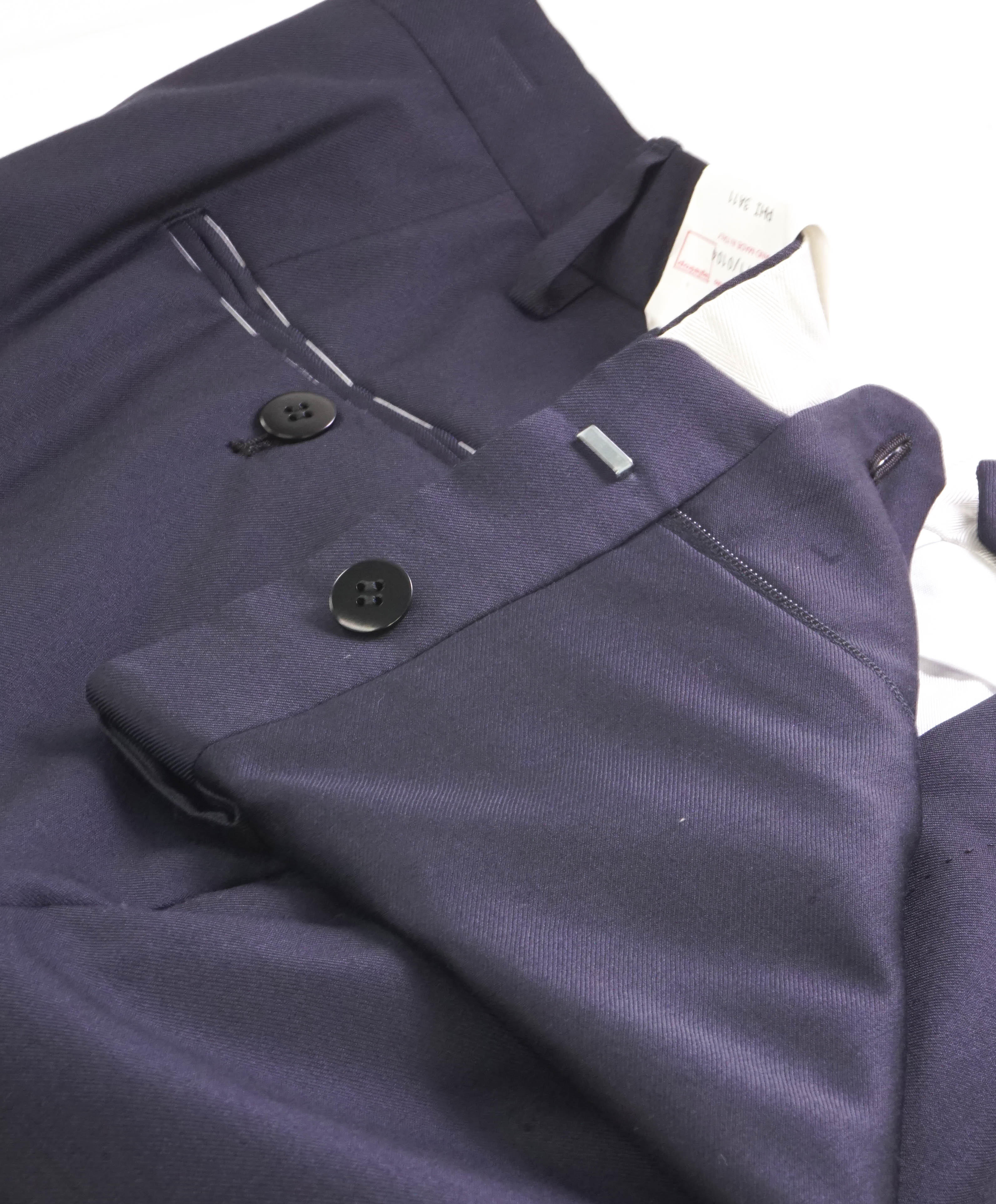 BRIONI - Super 150's SILK LINED "PHI" Navy Blue Dress Pants - 42W
