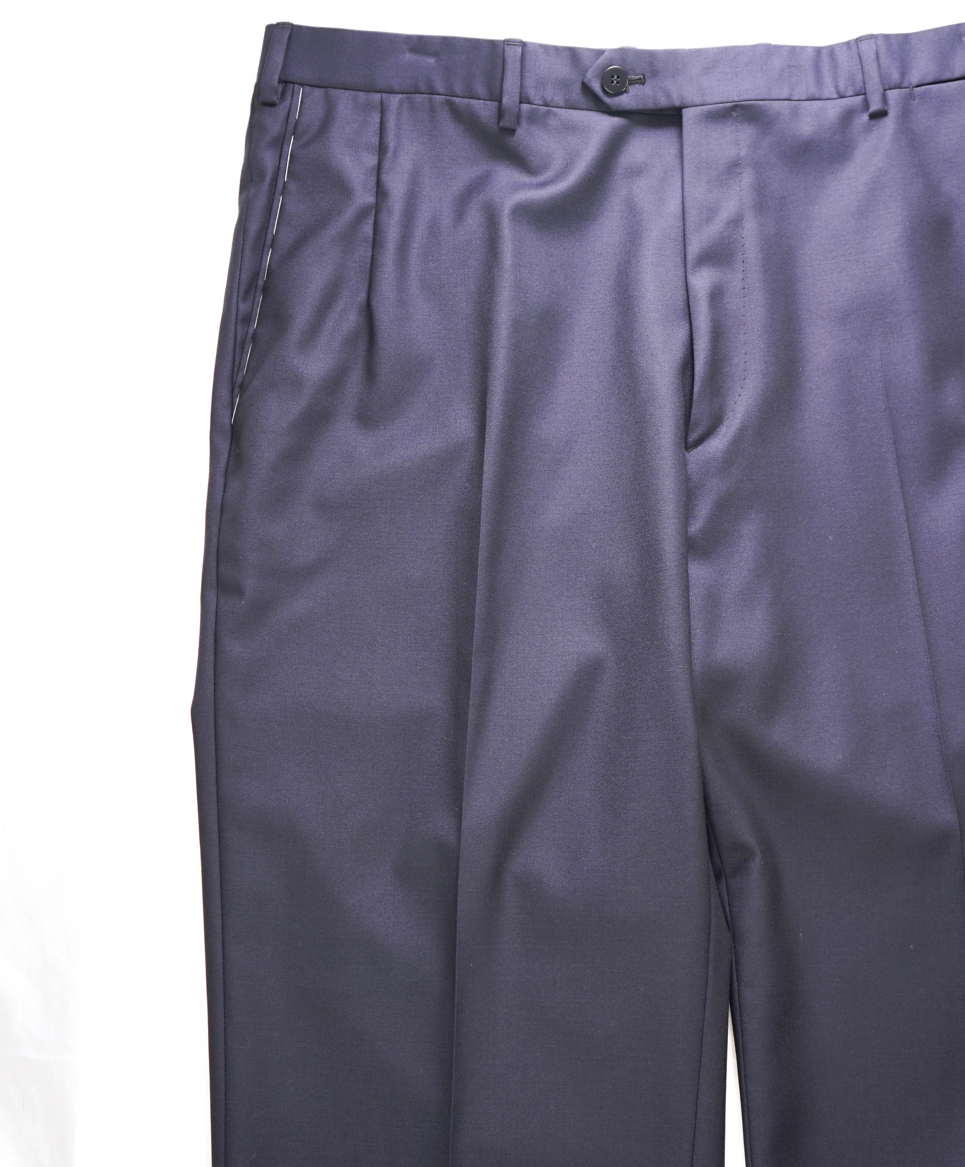 BRIONI - Super 150's SILK LINED "PHI" Navy Blue Dress Pants - 42W