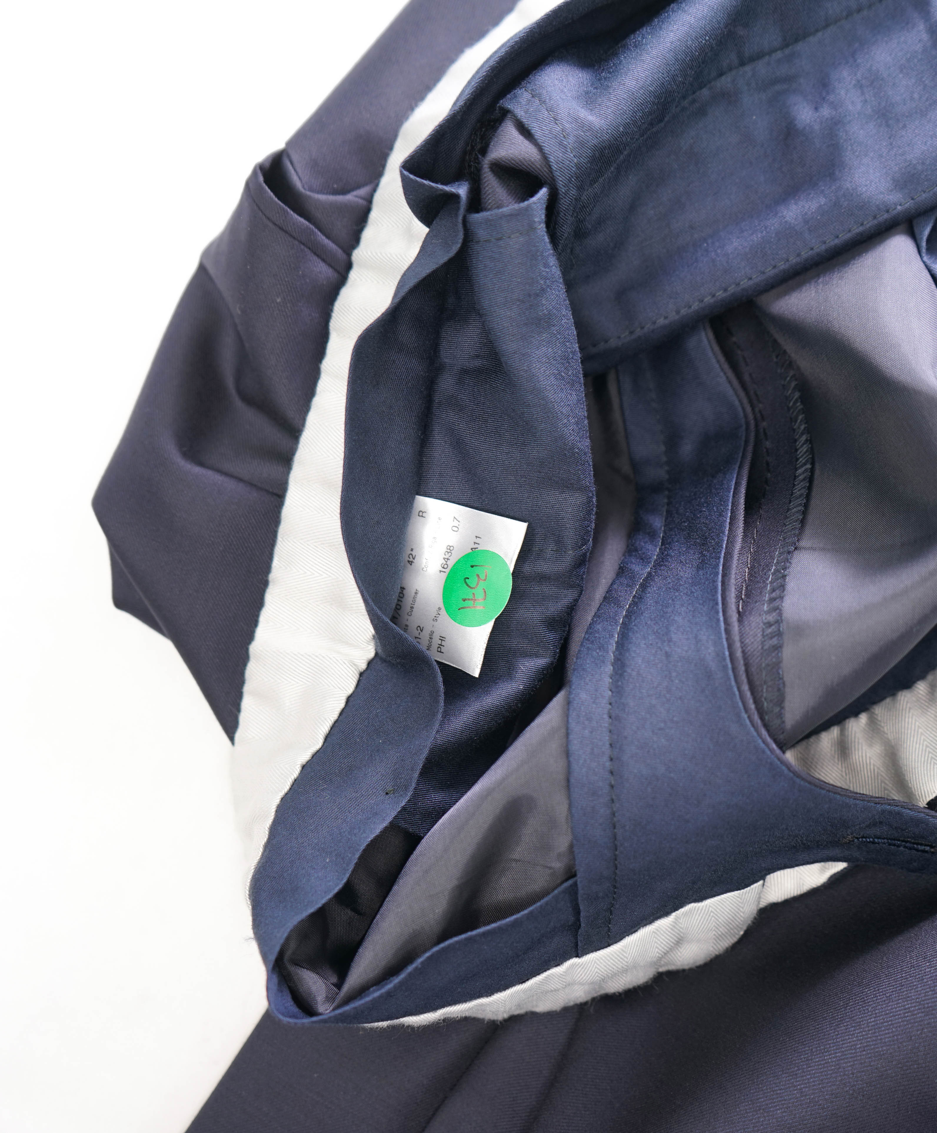 BRIONI - Super 150's SILK LINED "PHI" Navy Blue Dress Pants - 42W