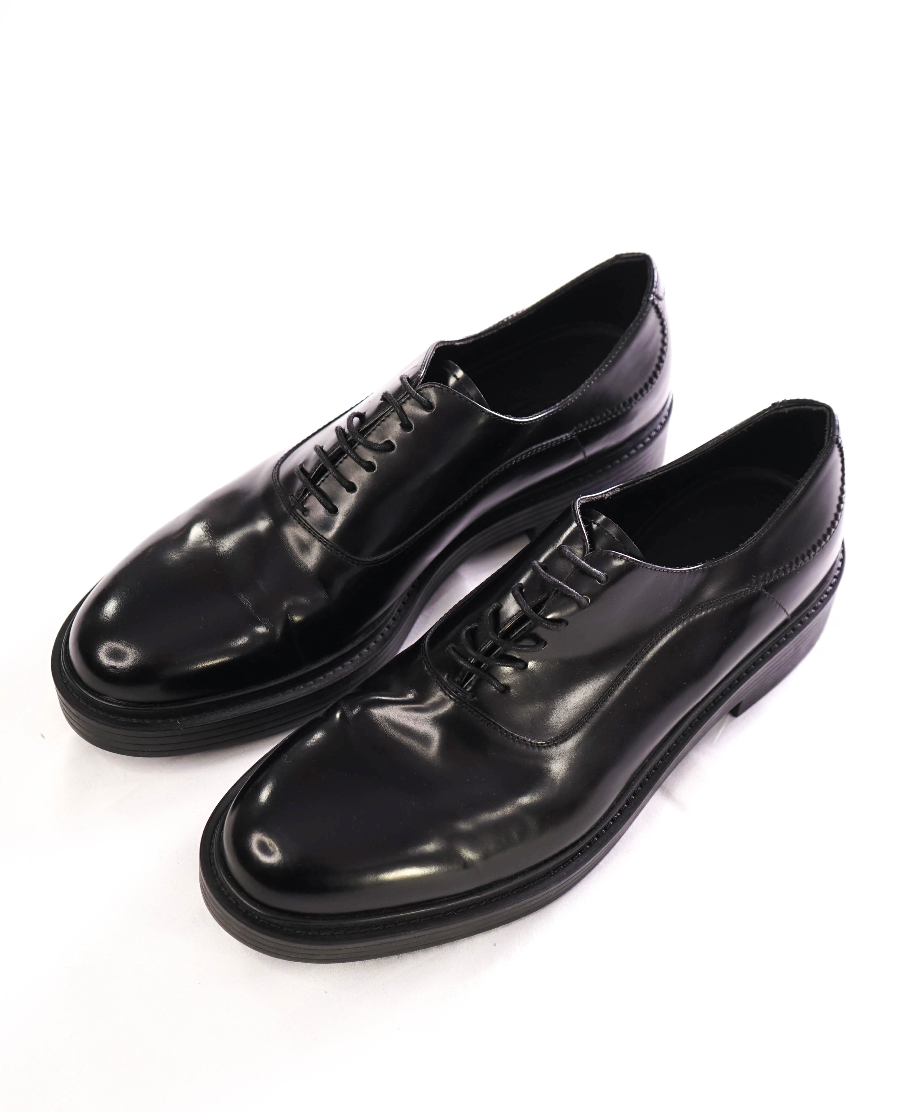$895 GIORGIO ARMANI - Black LUG SOLE Oxfords W Round Toe - 11.5 US (10.5UK)