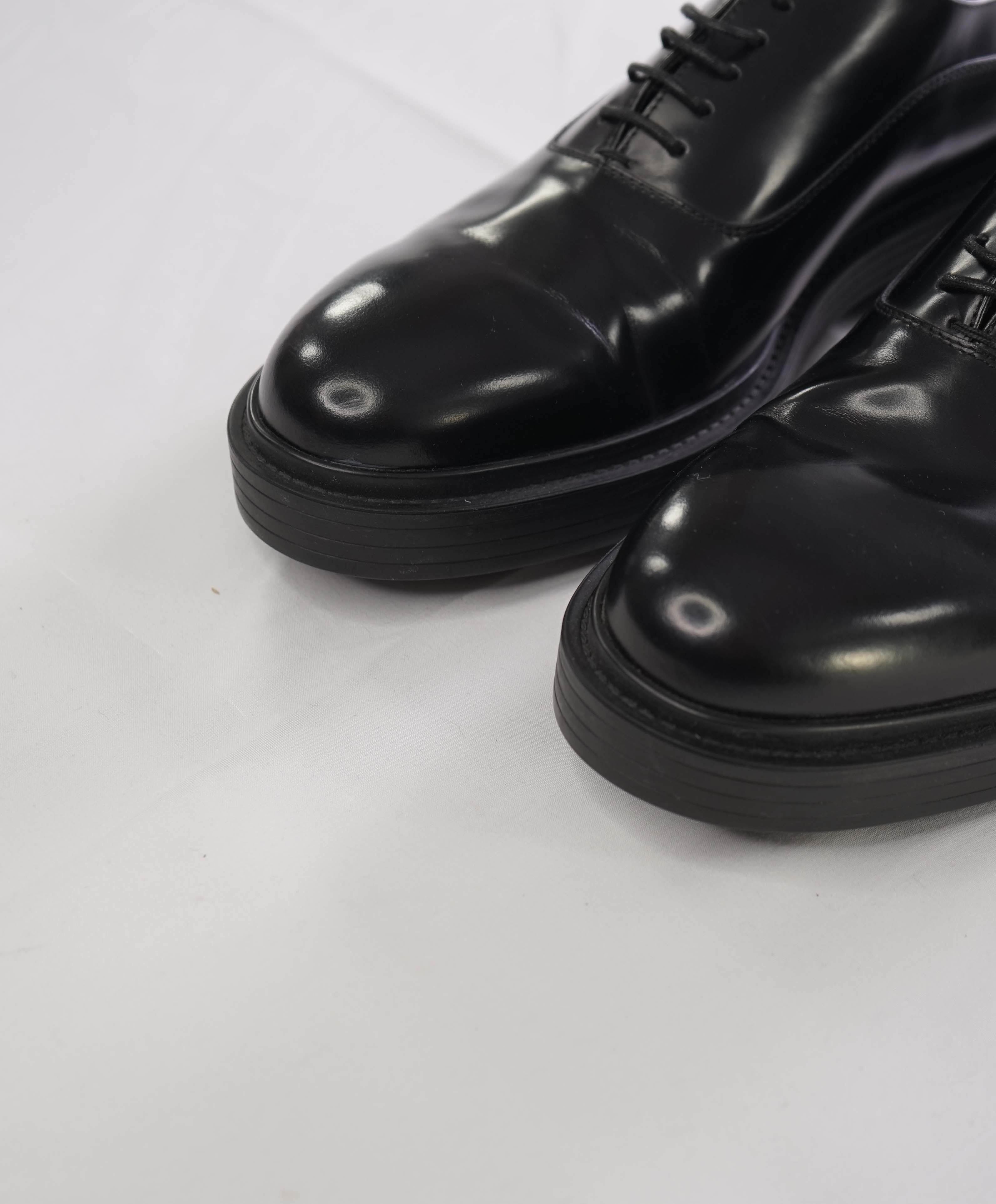 $895 GIORGIO ARMANI - Black LUG SOLE Oxfords W Round Toe - 11.5 US (10.5UK)