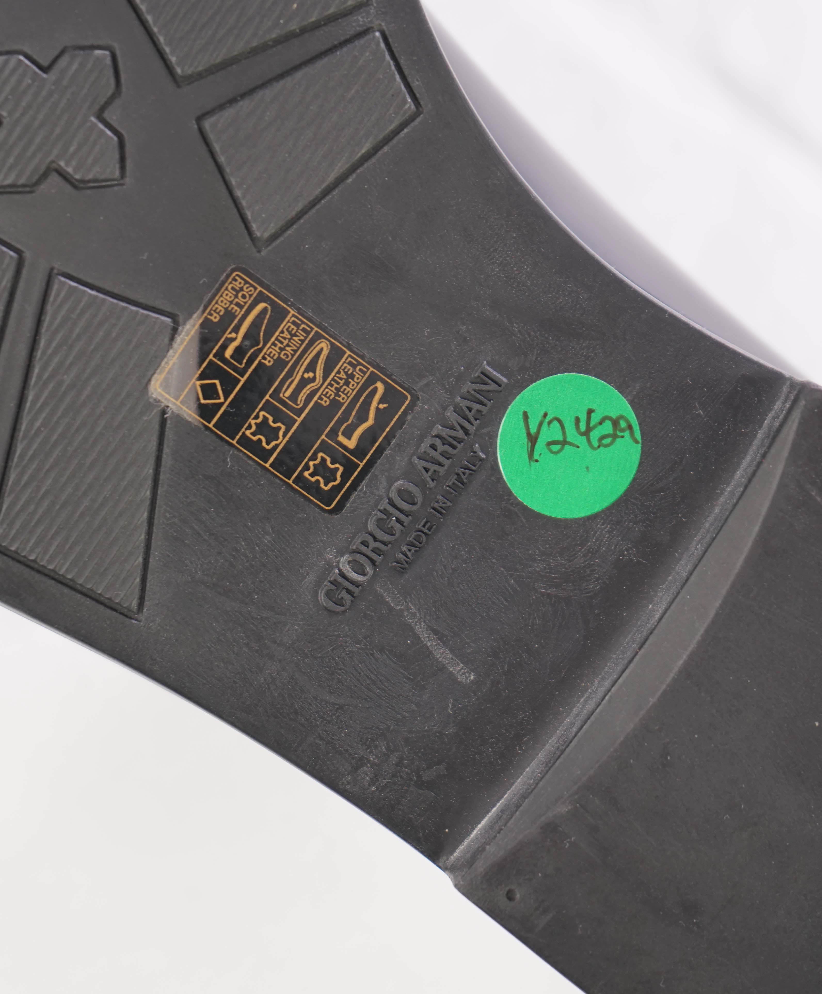 $895 GIORGIO ARMANI - Black LUG SOLE Oxfords W Round Toe - 11.5 US (10.5UK)