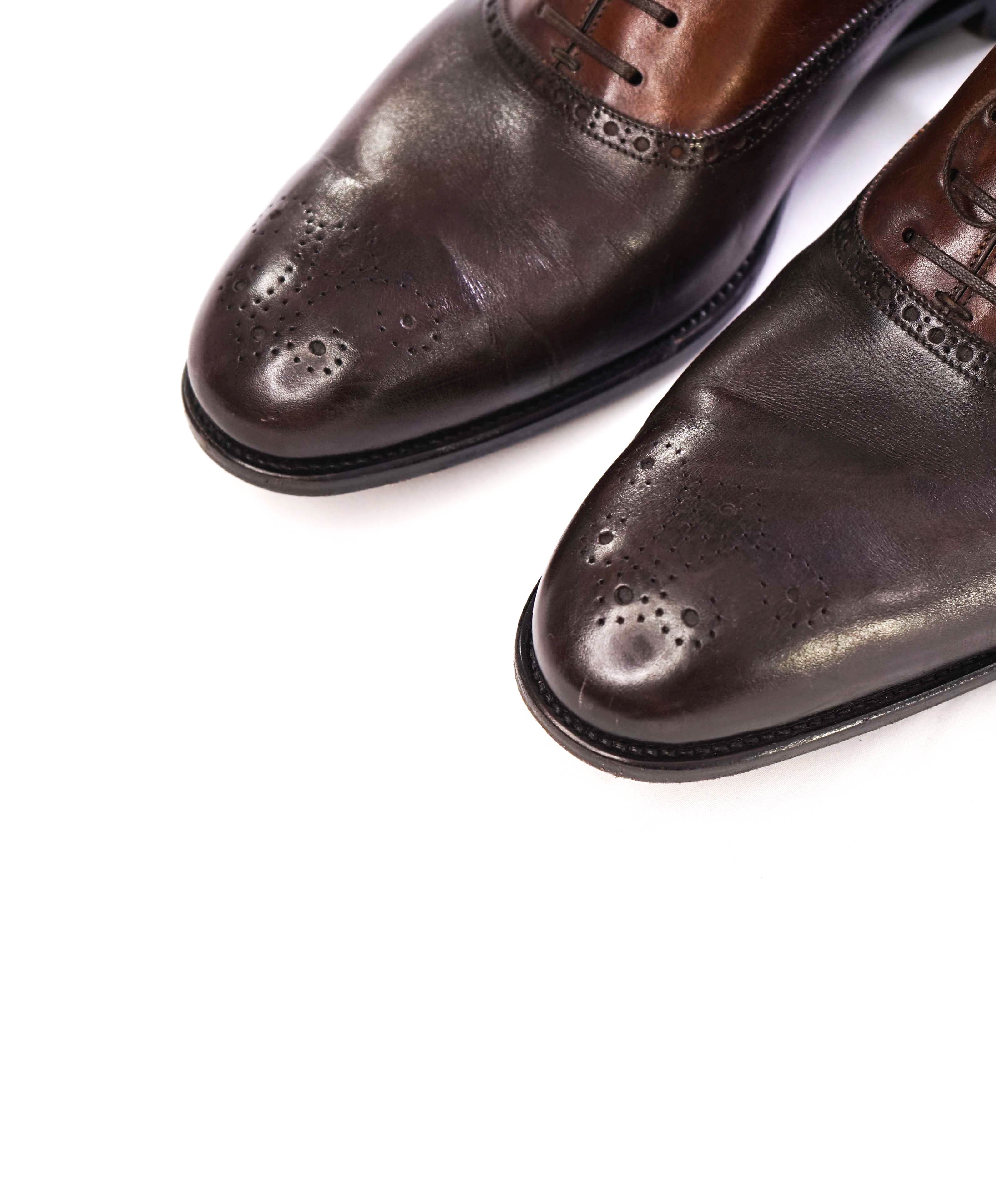 $1,250 SALVATORE FERRAGAMO - "TRAMEZZA SPECIAL EDITION" Brown Oxfords - 11.5 EE