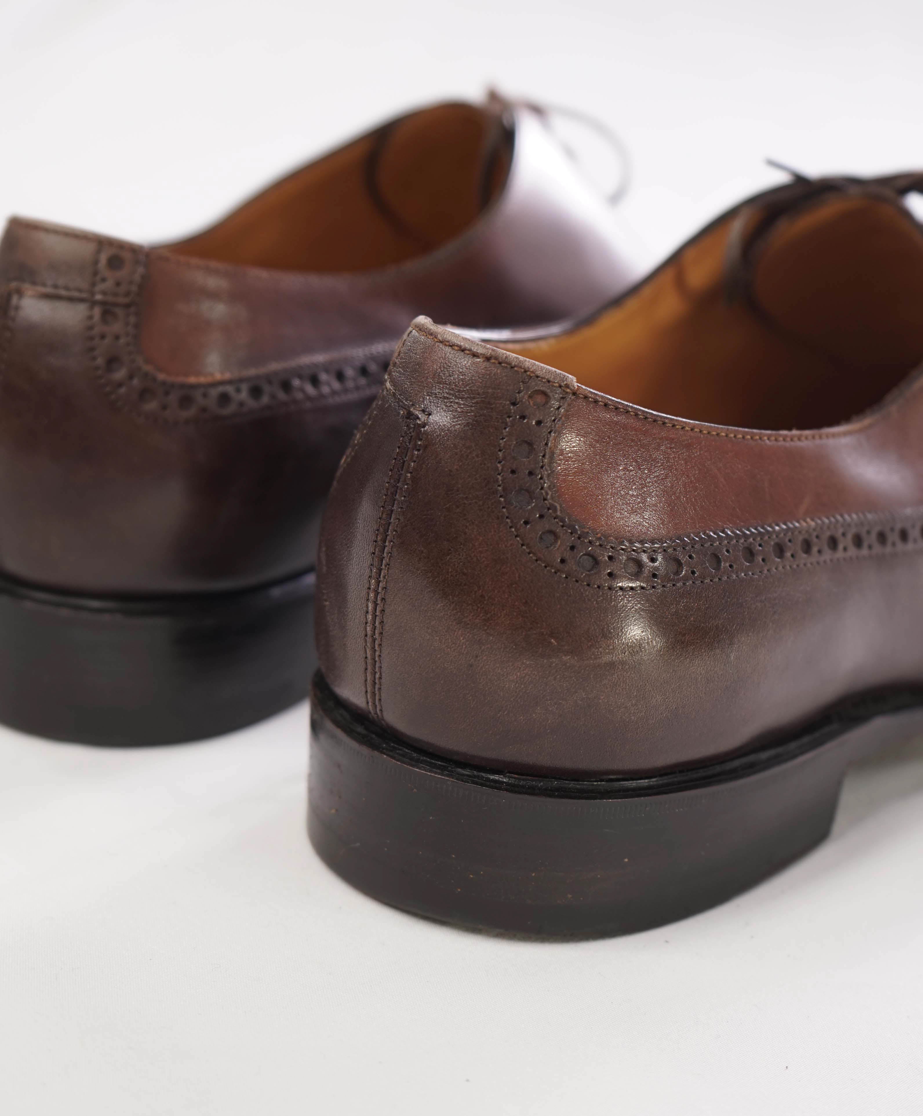 $1,250 SALVATORE FERRAGAMO - "TRAMEZZA SPECIAL EDITION" Brown Oxfords - 11.5 EE