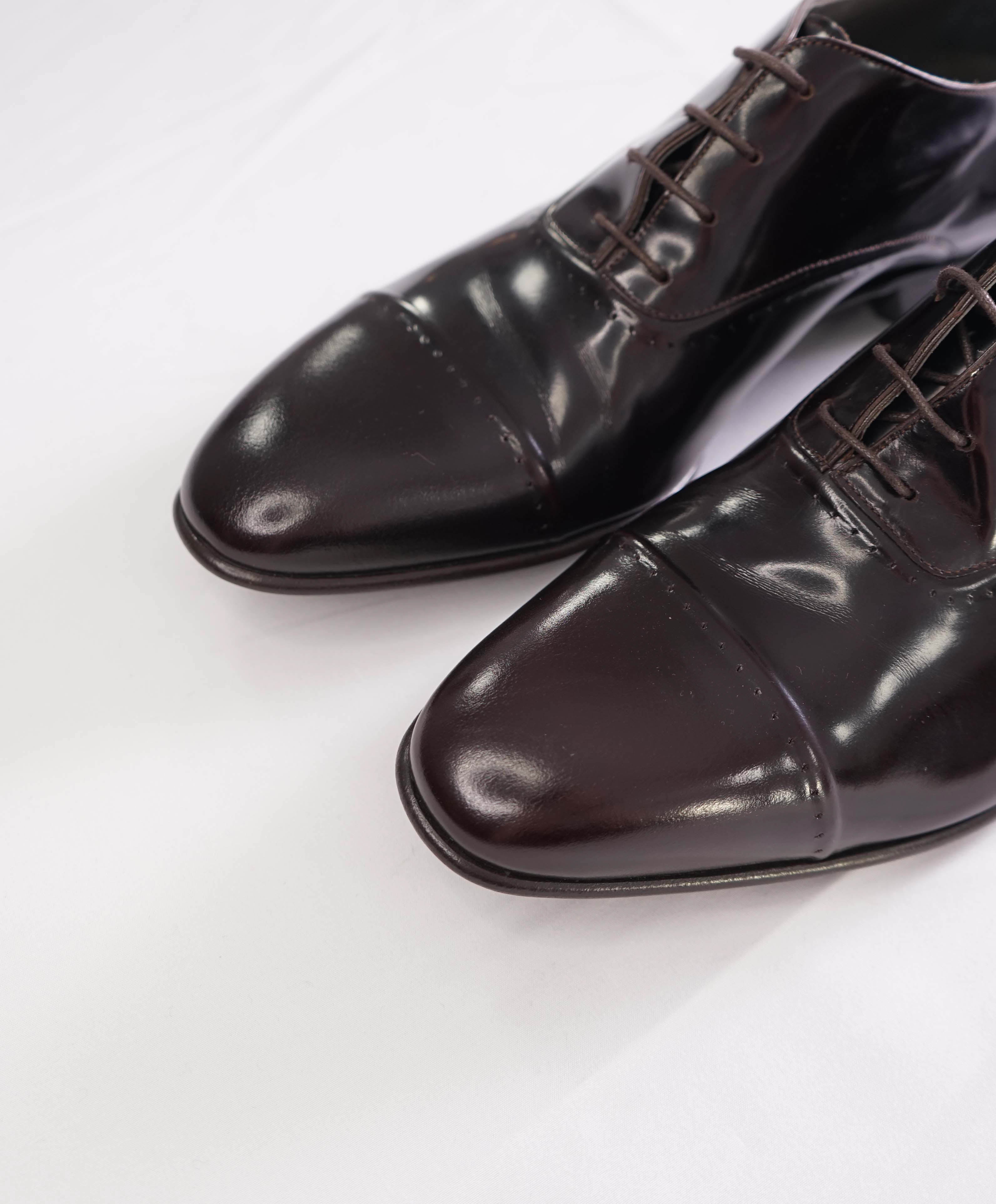 $965 LANVIN - 4-Eylet Brogue Detail French Last Oxford Brown - 8