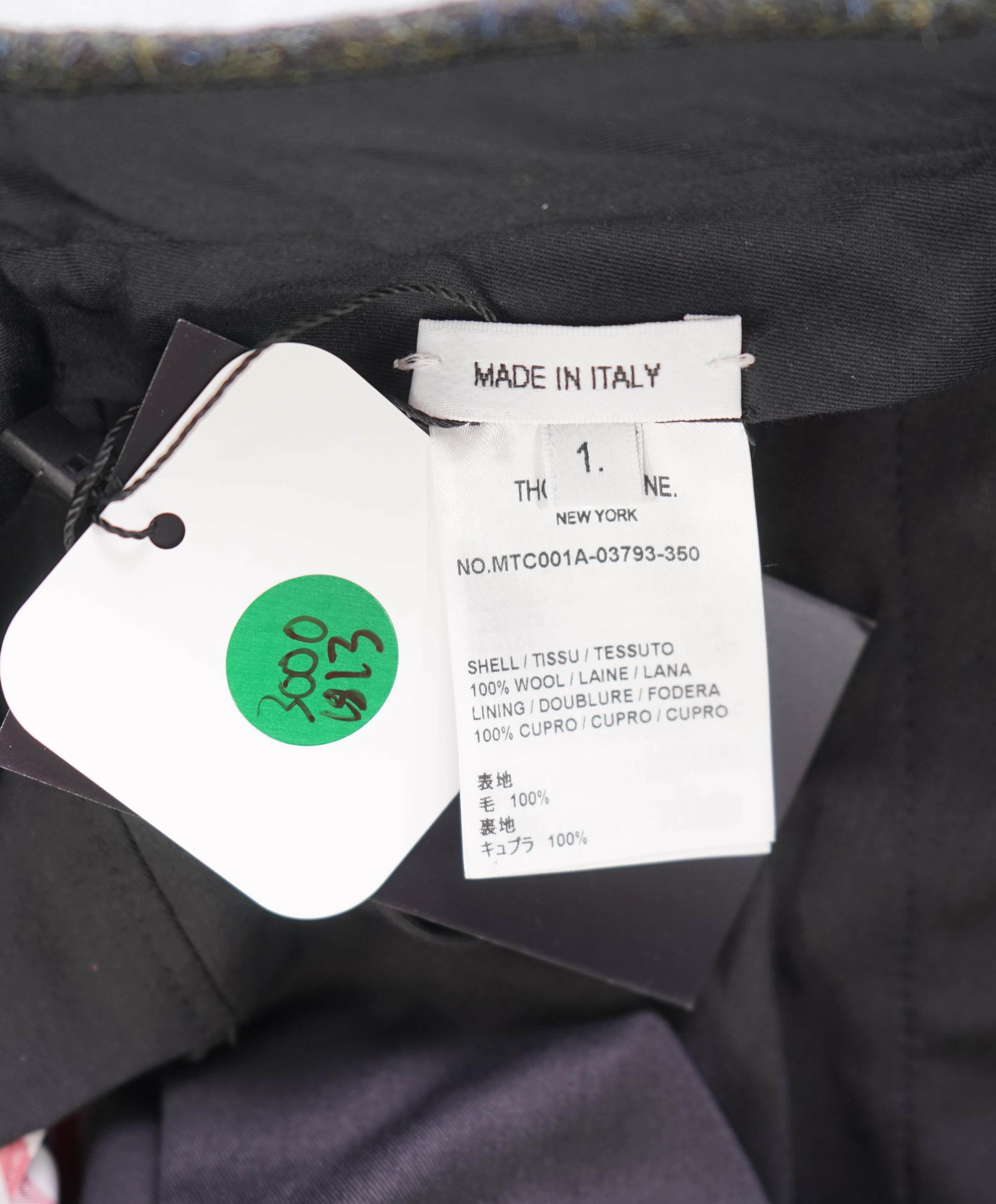 $3,200 THOM BROWNE - Hunter Green Flannel Dress Pants Side Tabs- (SZ 1) 32W