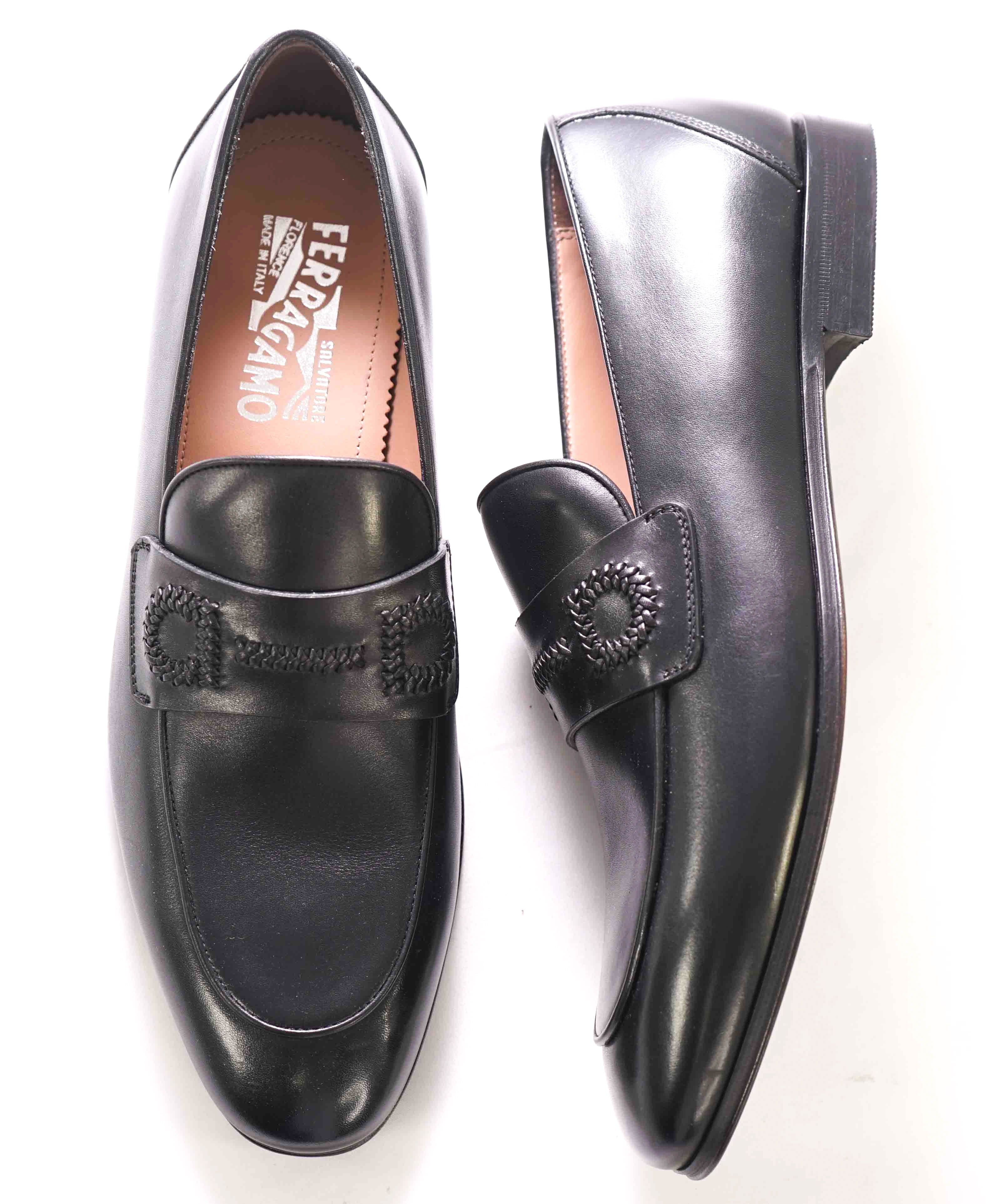 $750 SALVATORE FERRAGAMO - *ROST * Braided Gancini Loafer - 9 D US