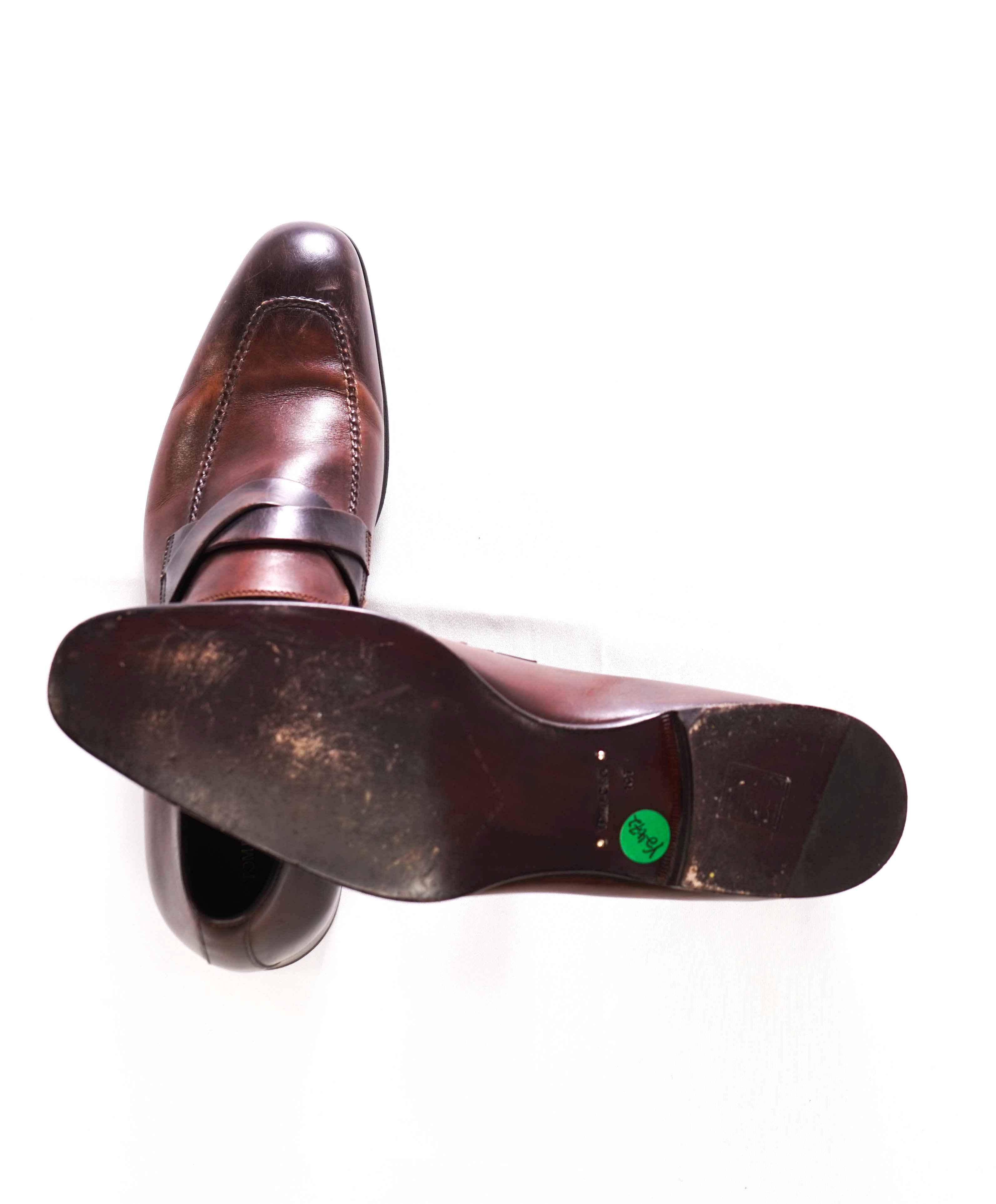 $1,790 TOM FORD - "TWIST" Brown Loafers - 10.5 US (10 T)
