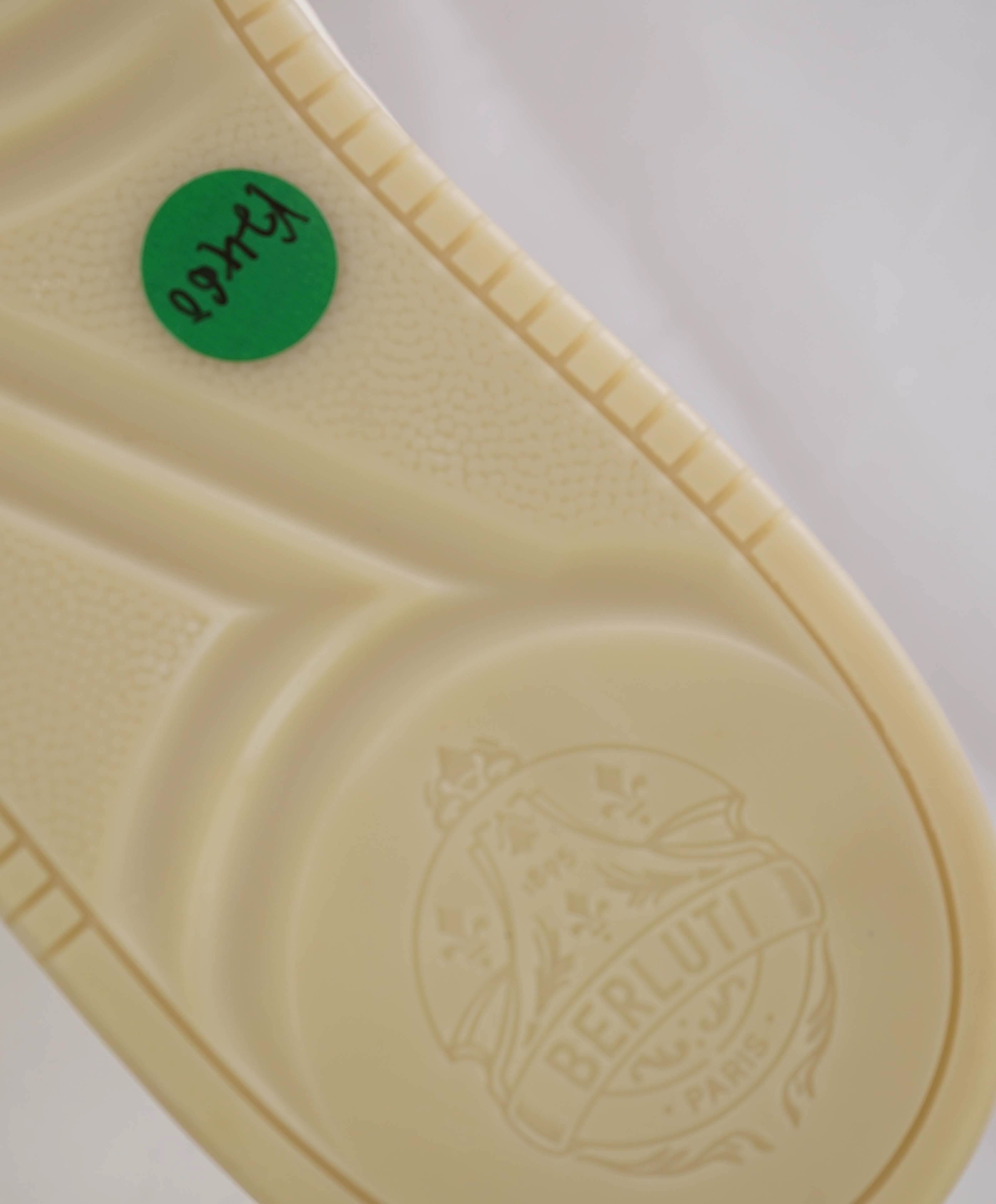 $1,720 BERLUTI PARIS- "SCRITTO" Leather Lace-Up Sneakers Ivory - 9.5 US (8.5 Stamped)