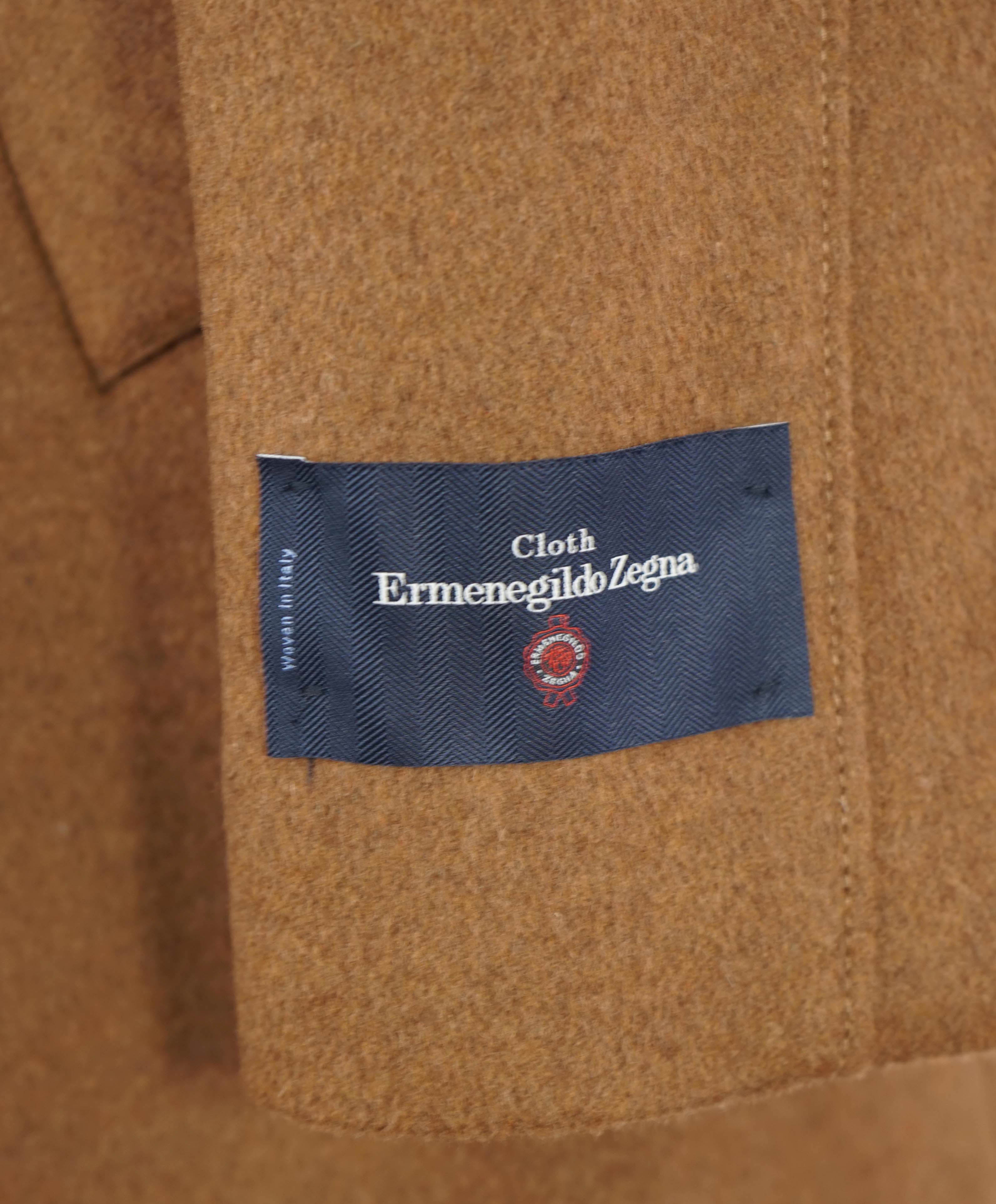 $1,795 ERMENEGILDO ZEGNA - By SAKS FIFTH AVENUE Camel Wool/Cashmere Coat - L (40R)