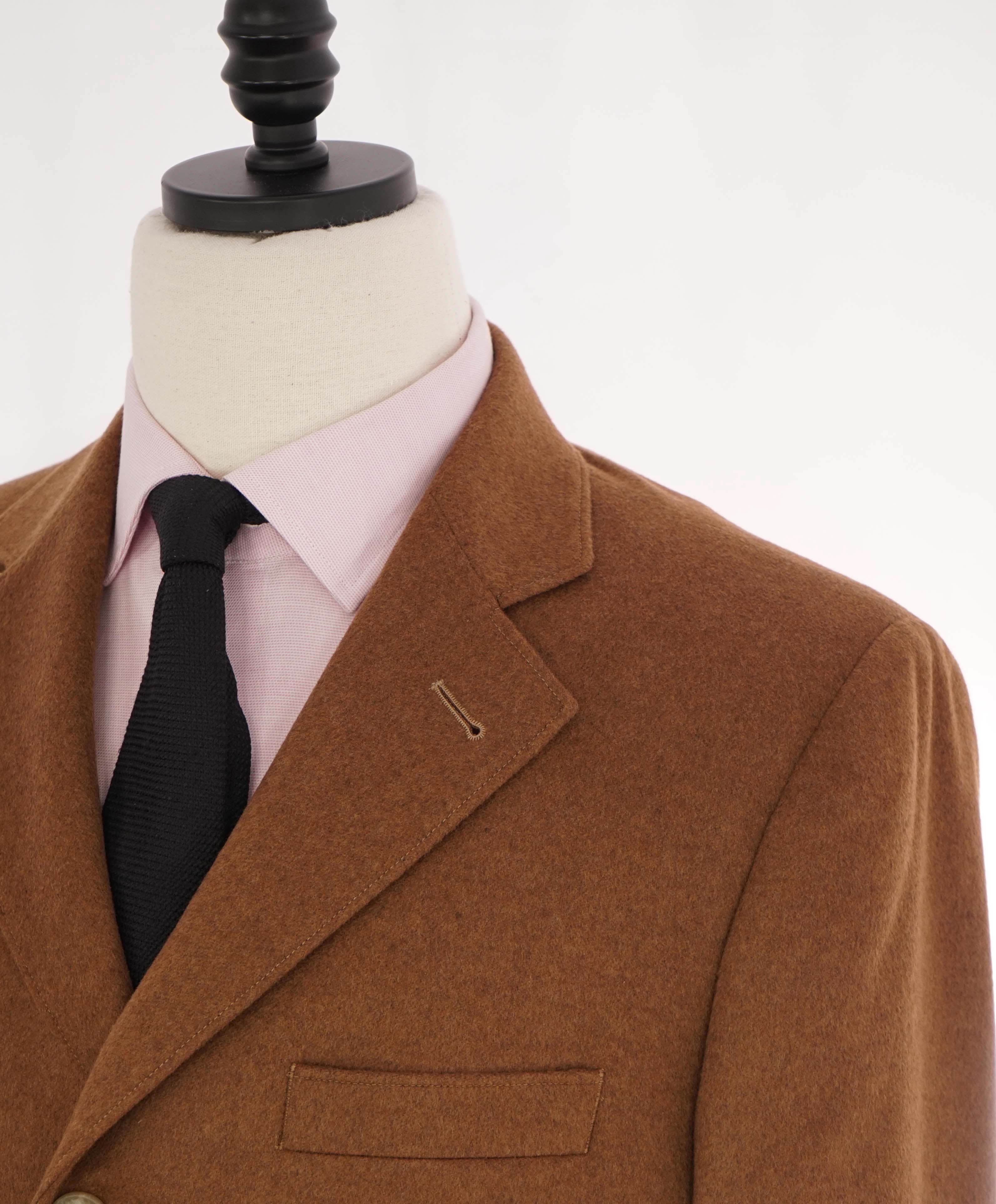 $1,795 ERMENEGILDO ZEGNA - By SAKS FIFTH AVENUE Camel Wool/Cashmere Coat - L (40R)