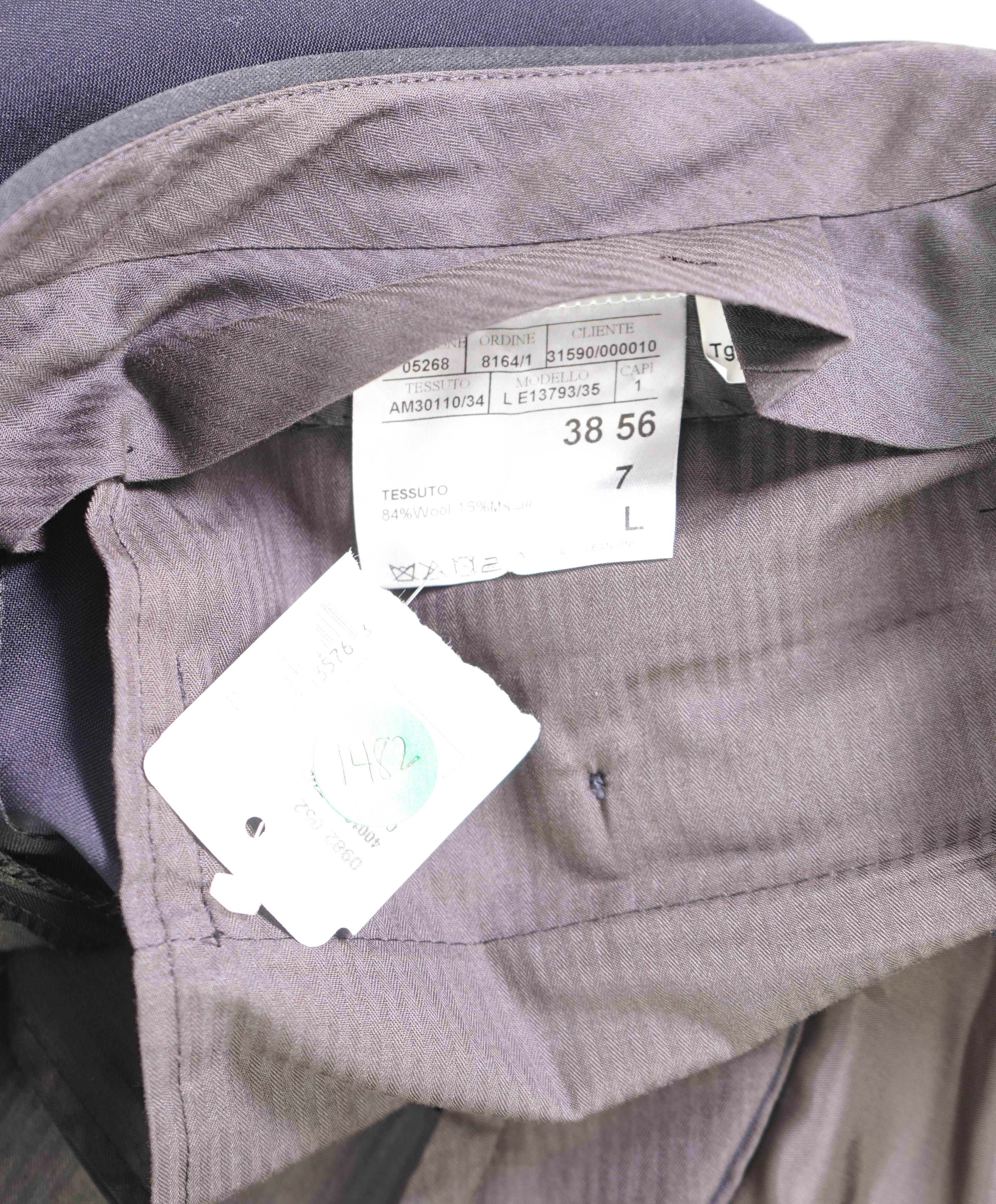 CANALI - *CLOSET STAPLE* MOHAIR Navy Tux Flat Front Dinner Pants - 40W