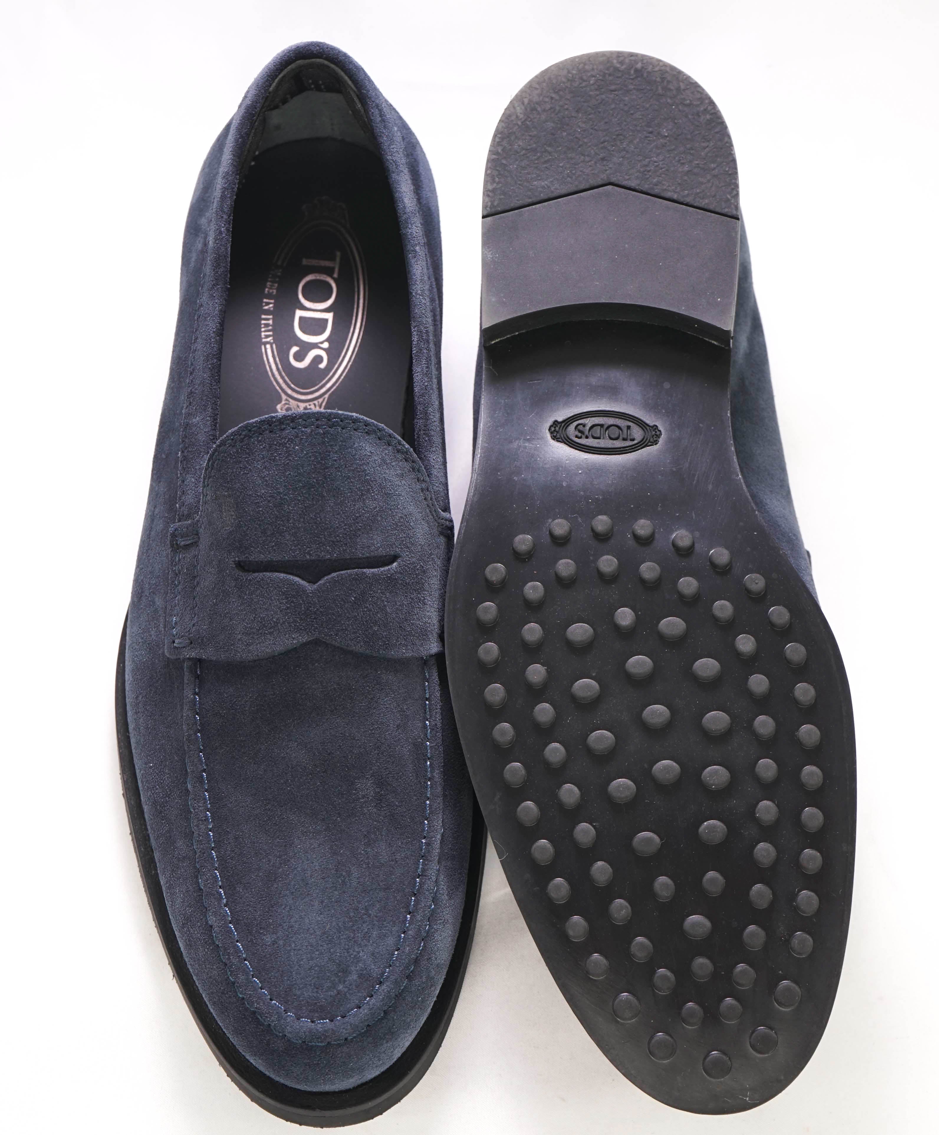 TOD’S - “Boston” Blue Suede Penny Loafers - 9 US