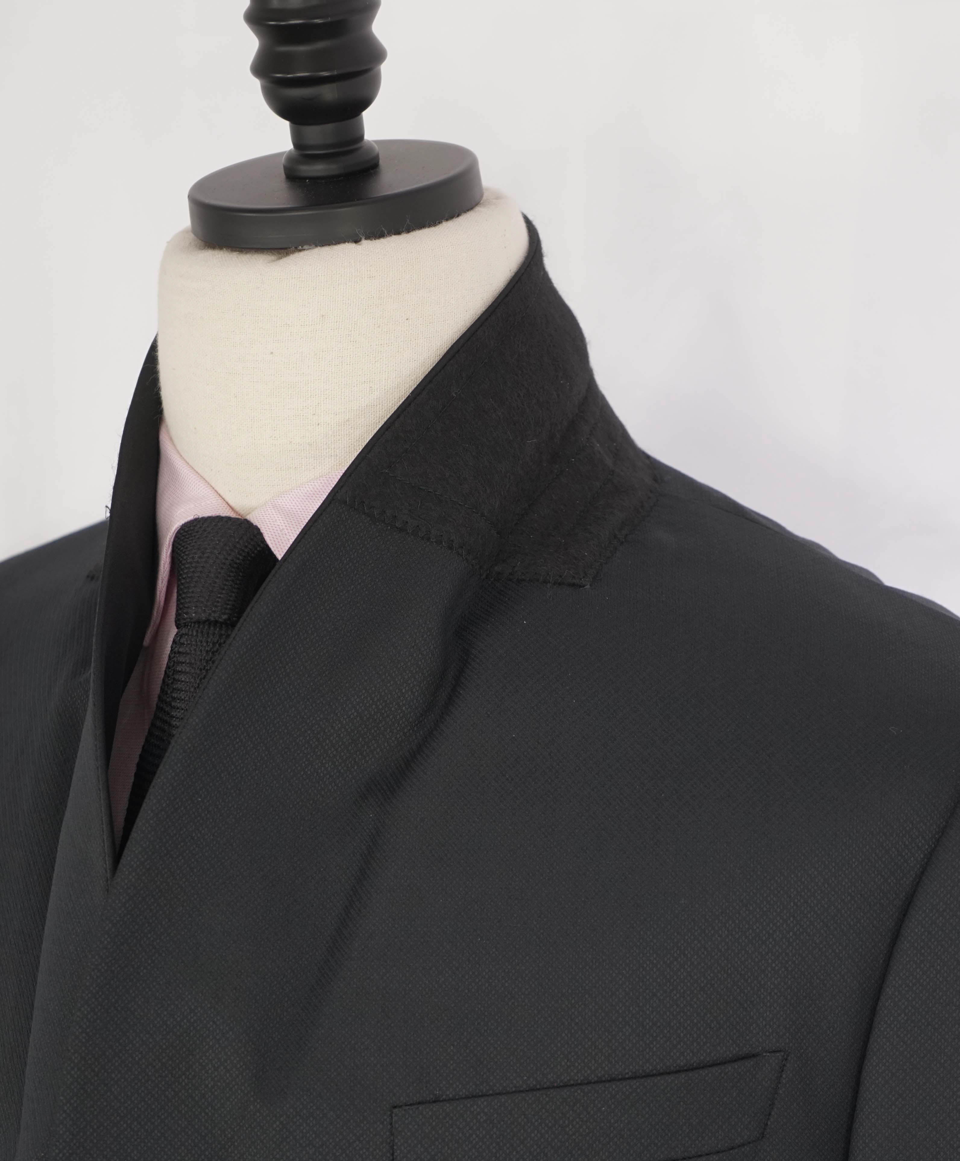 $2,295 ARMANI COLLEZIONI - “M LINE” Textured SHAWL COLLAR Tuxedo Suit - 46R