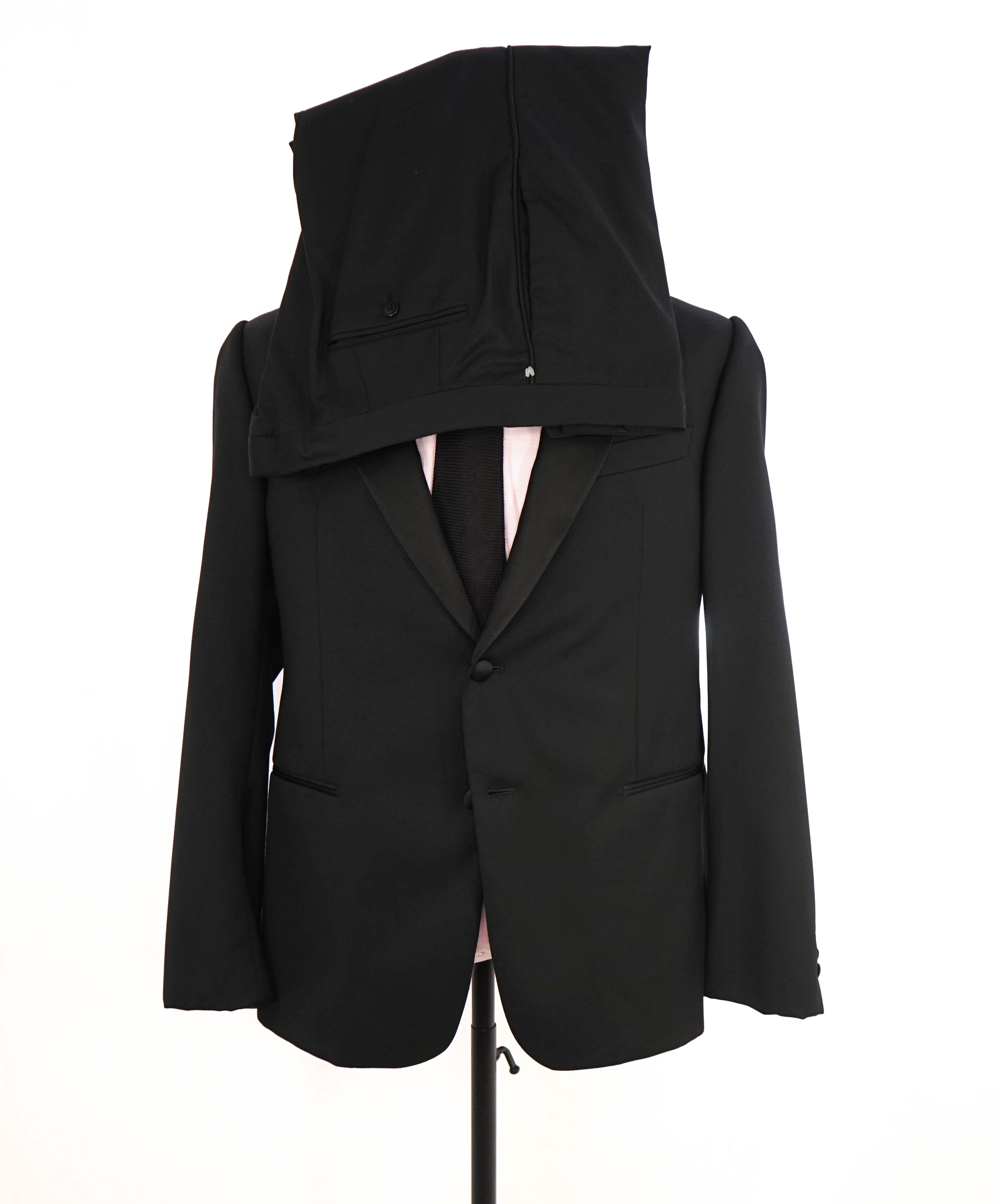 $2,295 ARMANI COLLEZIONI - “M LINE” Textured SHAWL COLLAR Tuxedo Suit - 46R