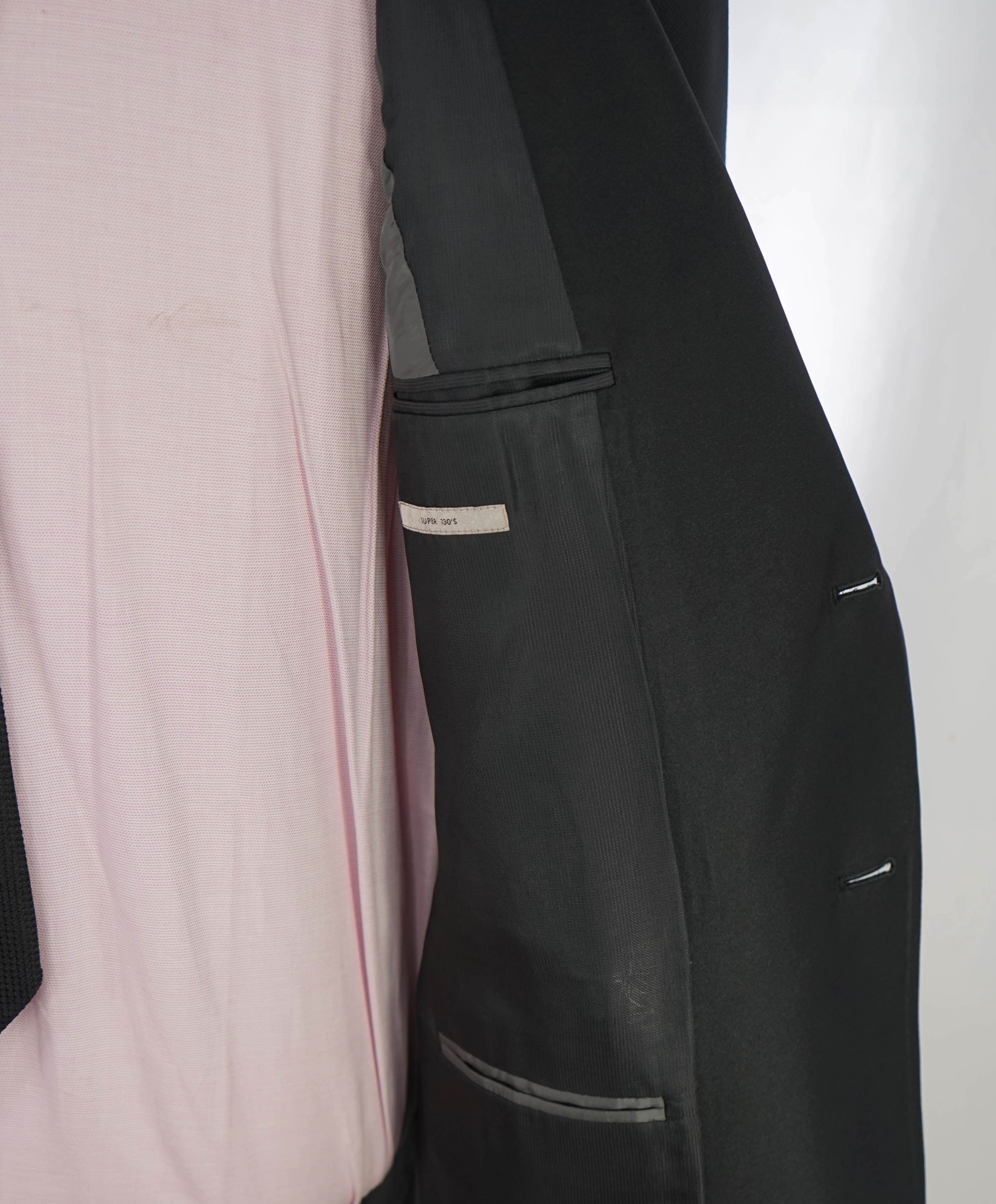 $2,295 ARMANI COLLEZIONI - “M LINE” Textured SHAWL COLLAR Tuxedo Suit - 46R