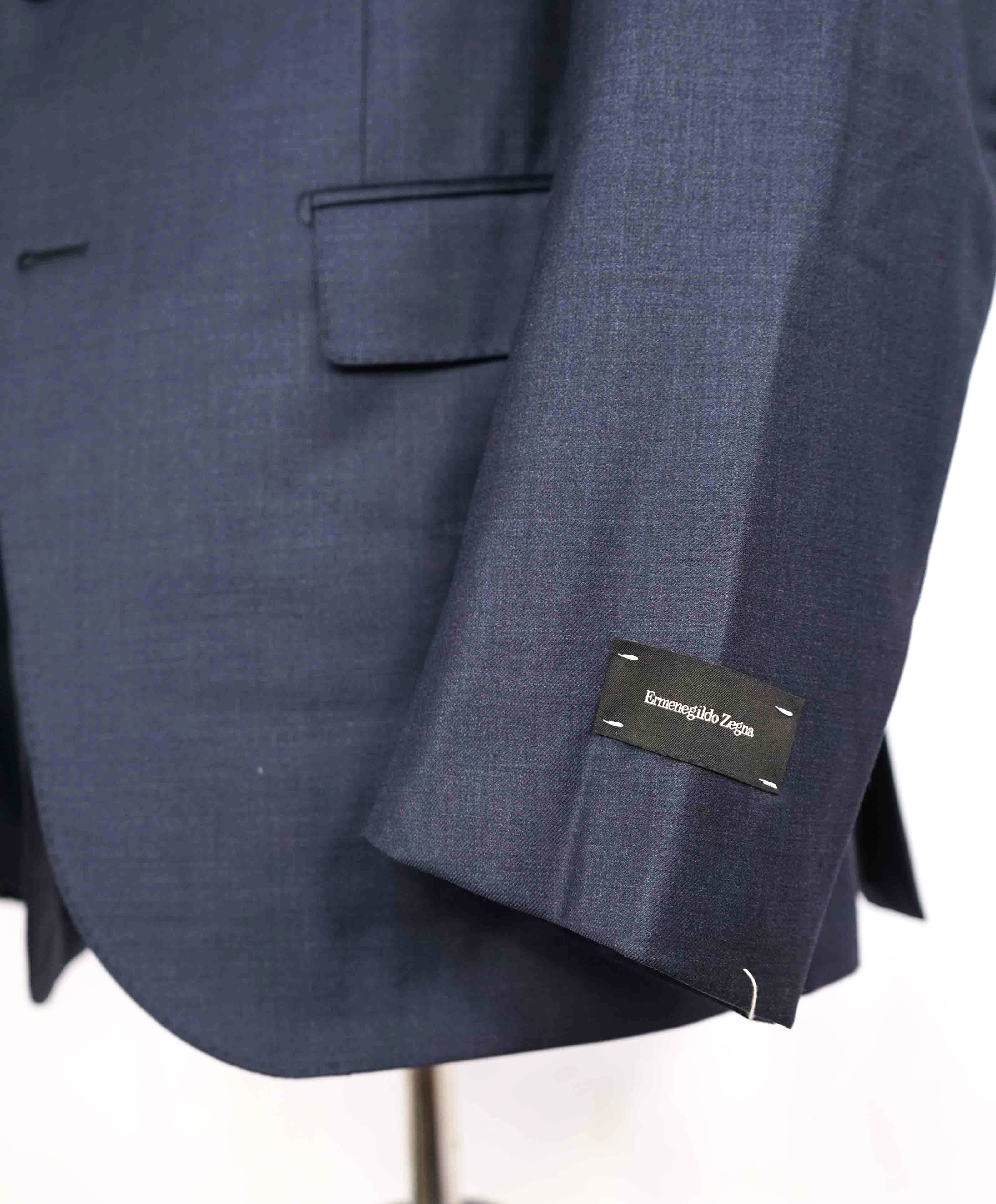 $3,290 ERMENEGILDO ZEGNA- “TORFEO” Steel Blue Soft Blazer- 40R