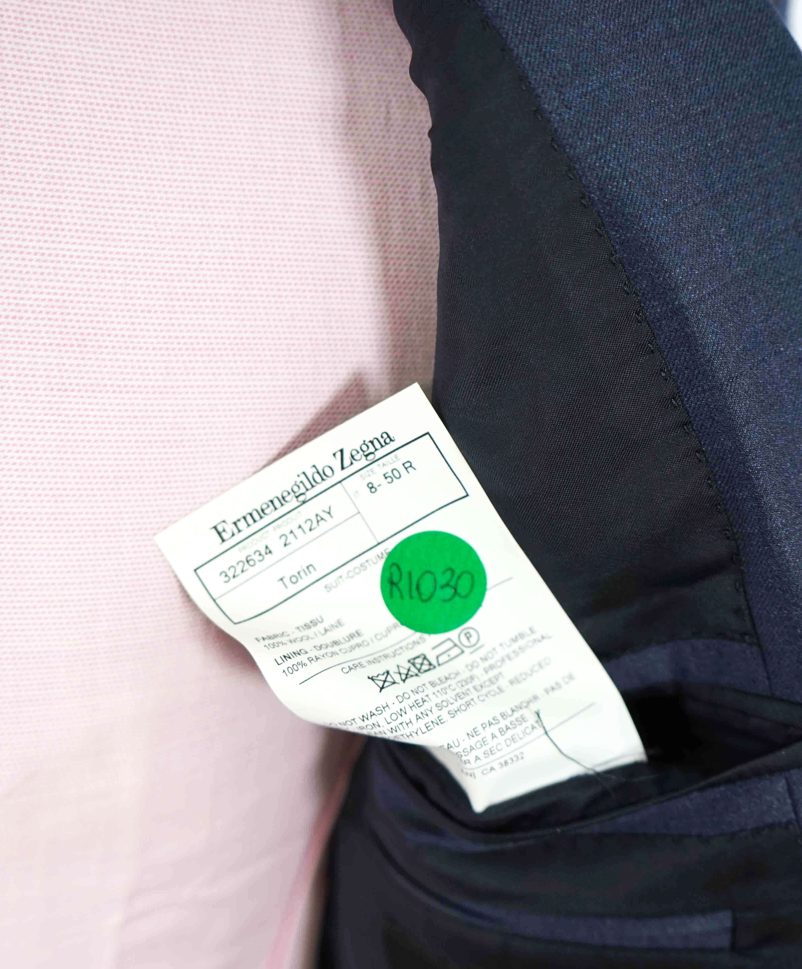 $3,290 ERMENEGILDO ZEGNA- “TORFEO” Steel Blue Soft Blazer- 40R