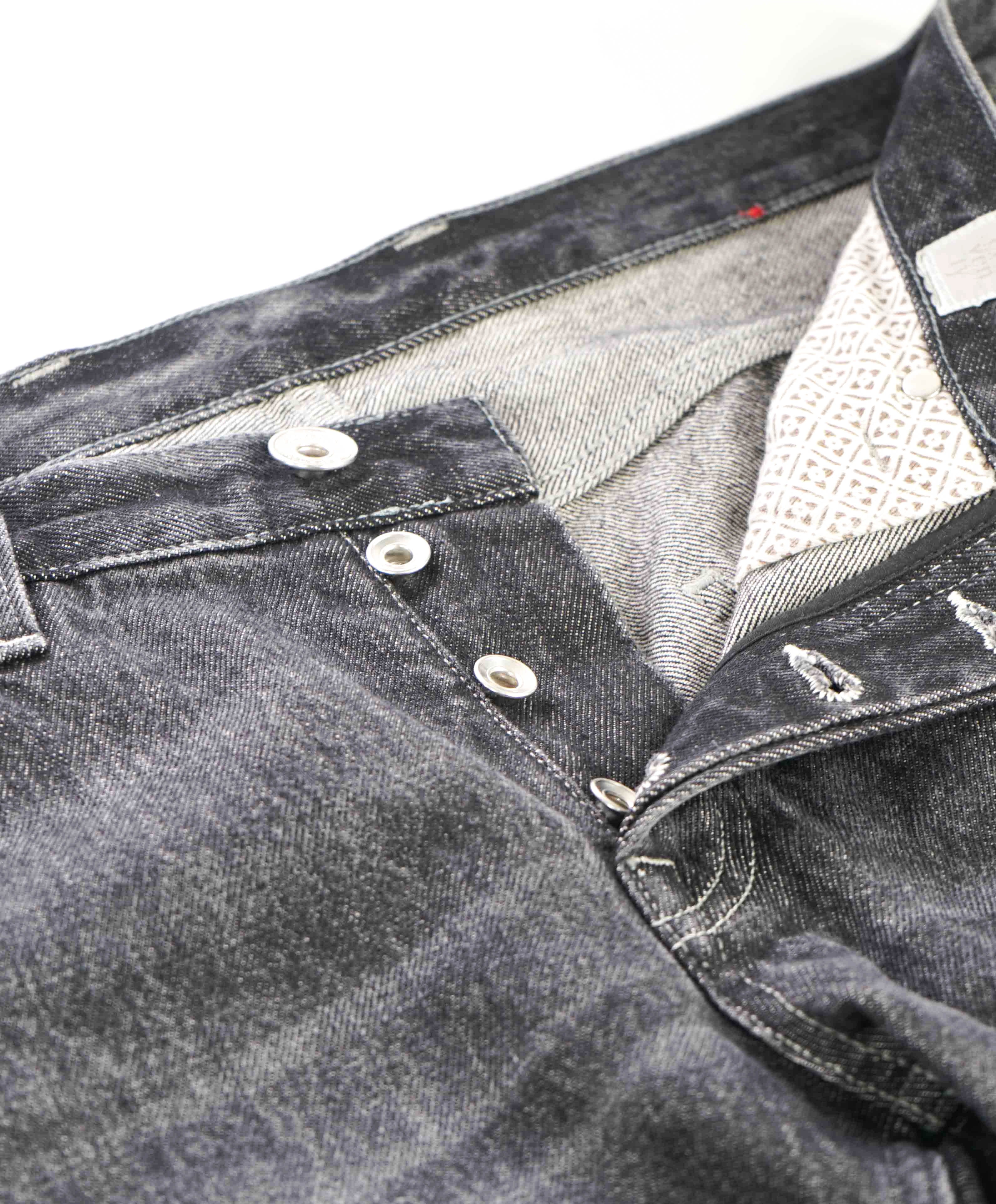 $795 ELEVENTY - Black Cotton Washed Denim Casual Pants LOGO Jeans - 33W