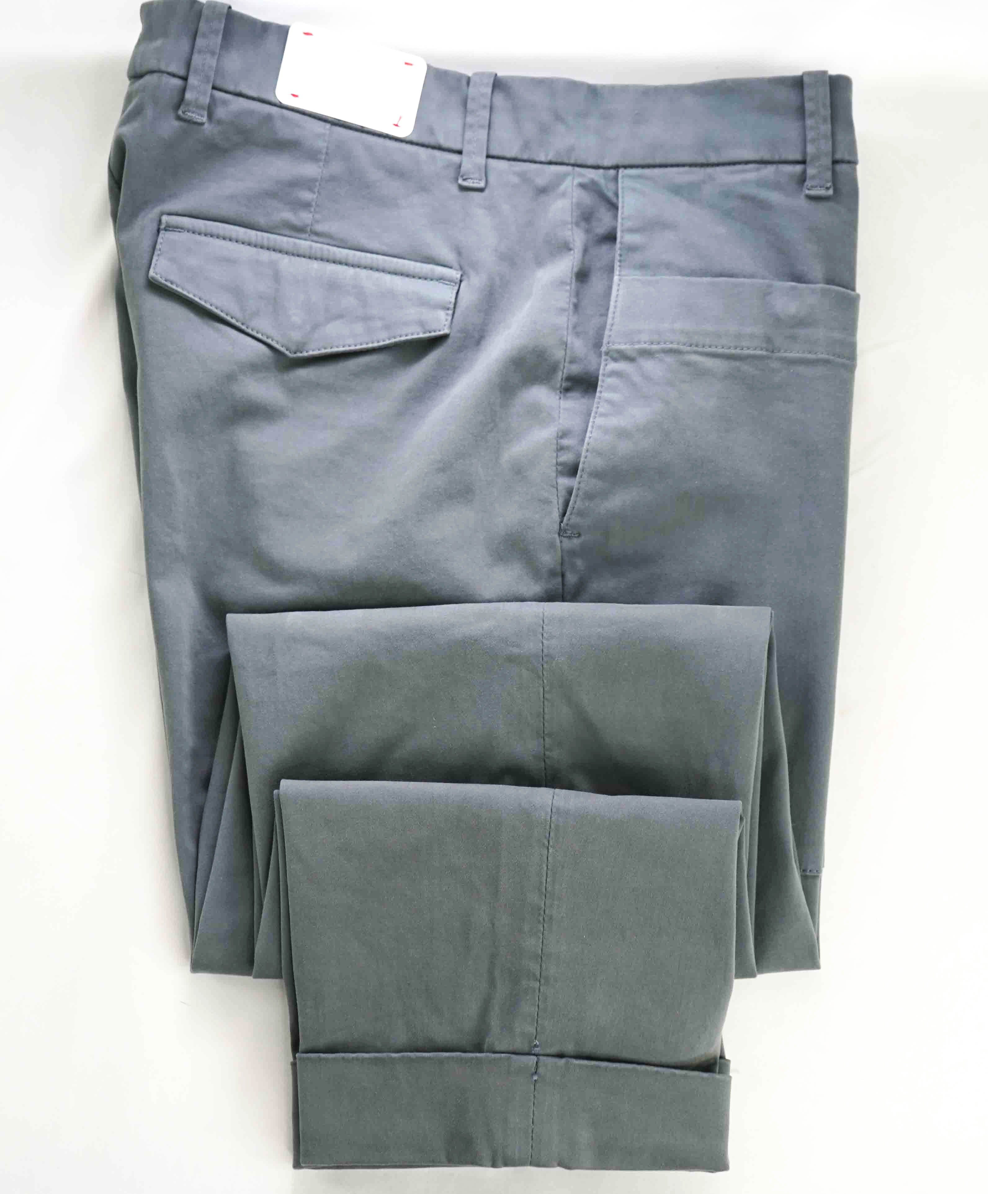 $695 ELEVENTY - Cotton PERFORMANCE Cuffed Gray Patch Pocket Pants- 33W