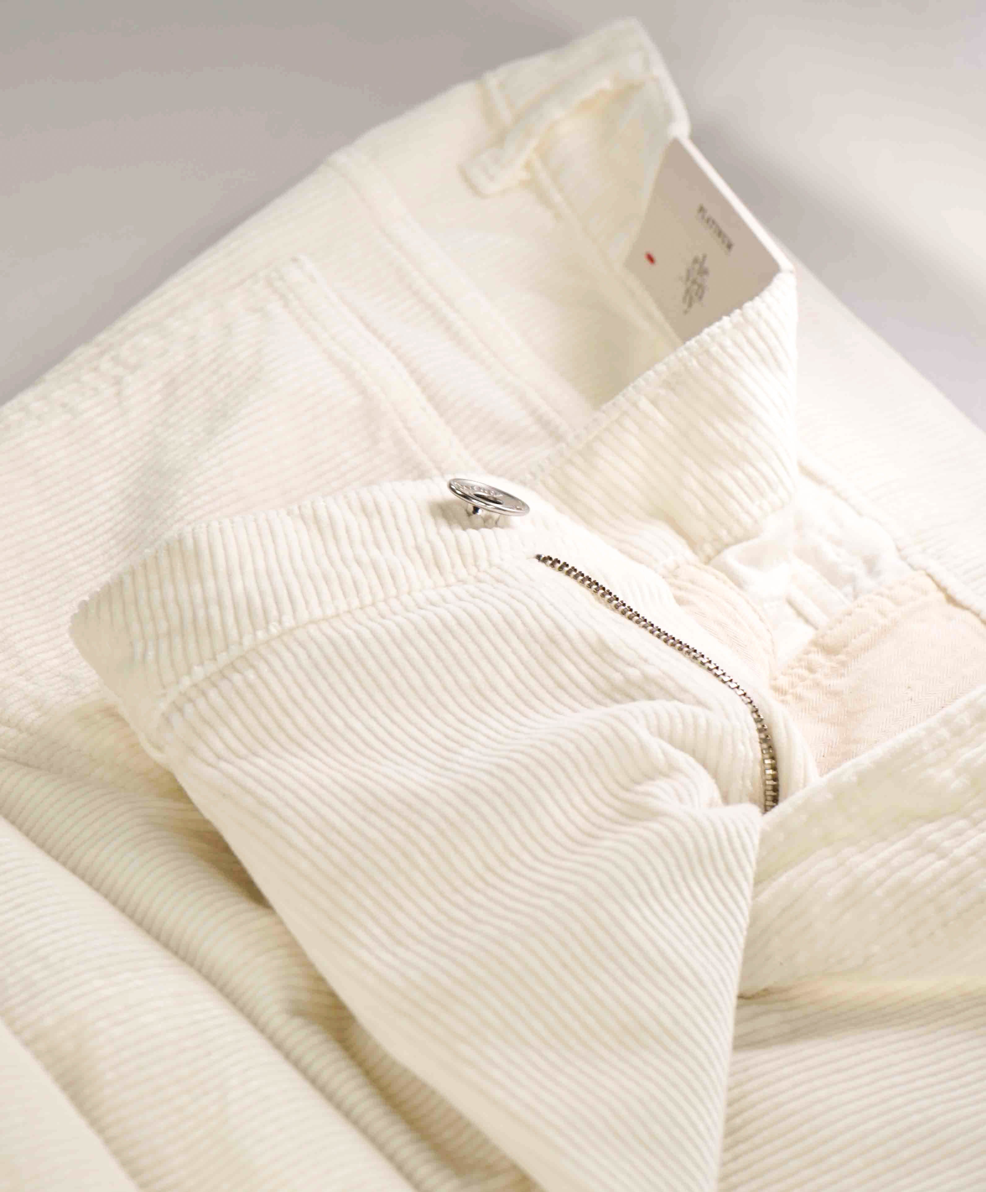 $495 ELEVENTY - IVORY Cotton 5-Pocket Corduroy Chino Casual/Slim Pants- 36W