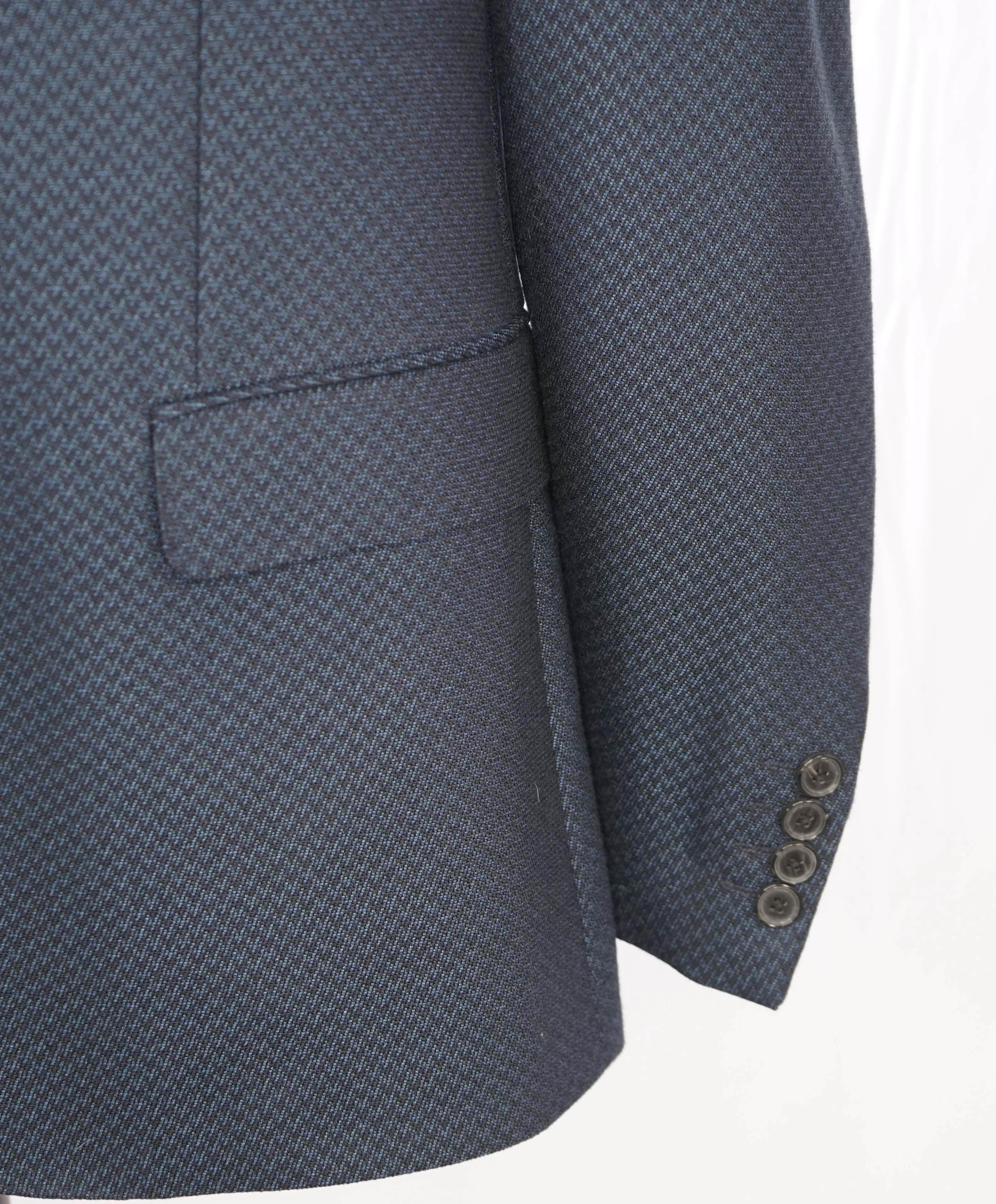 $1,595 EMPORIO ARMANI- *G lIne* Green/Blue Geometric Pattern Blazer - 42R