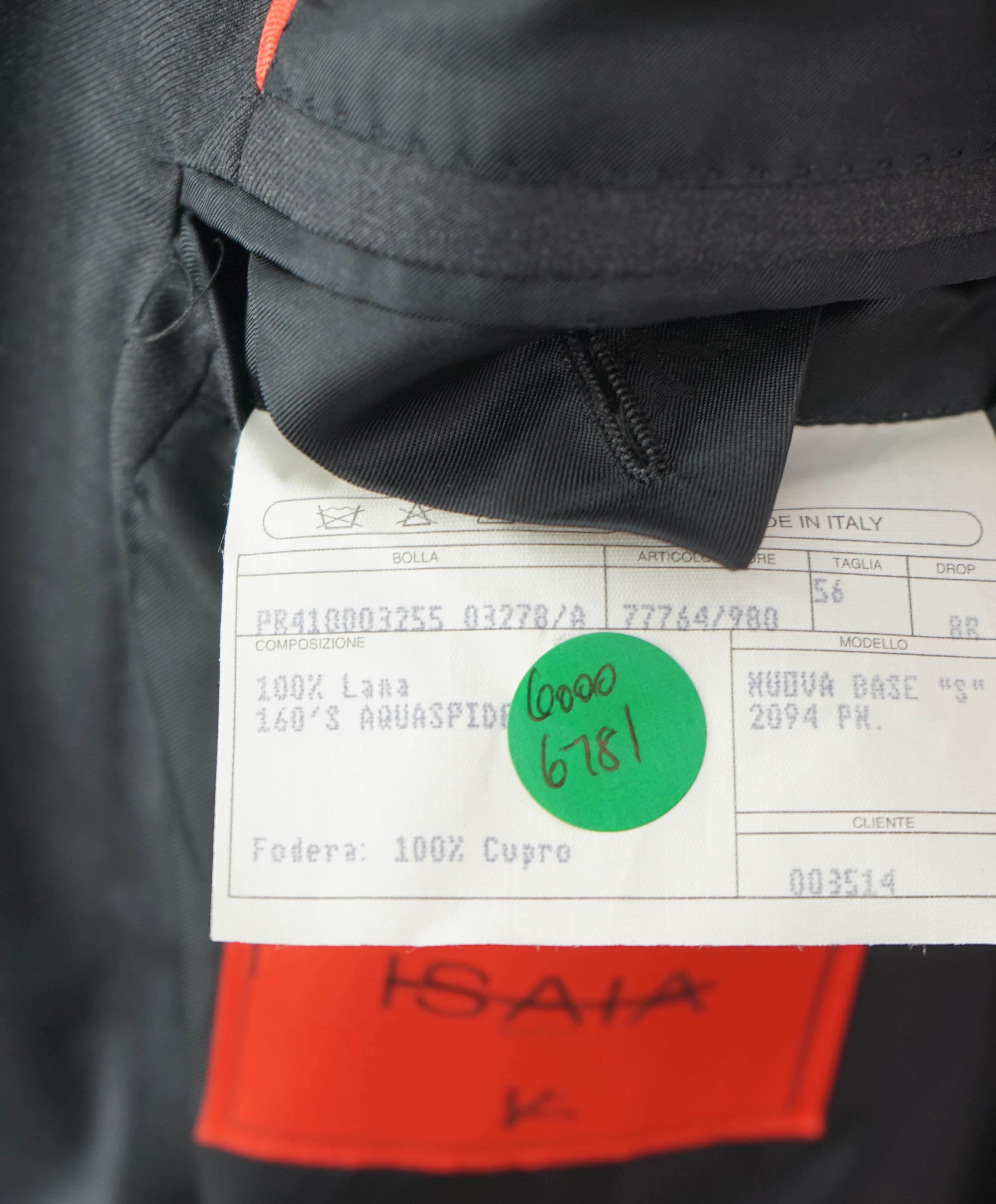 $2,995 ISAIA - "AQUASPIDER S" Super 160's Charcoal Gray Blazer - 46R