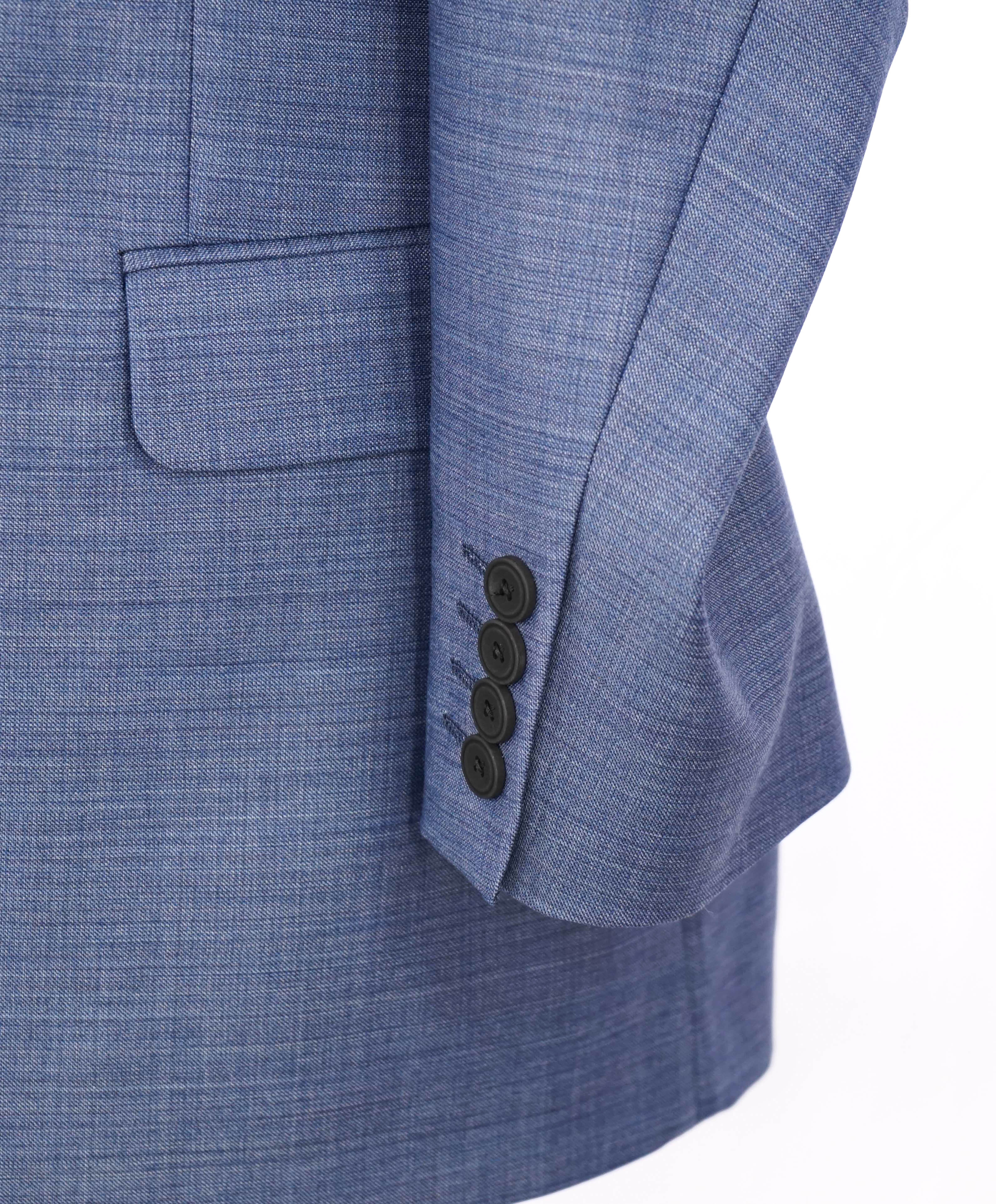 $1,595 EMPORIO ARMANI- Blue *G lIne Deco* TRAVEL ESSENTIAL PACKABLE Blazer - 44R
