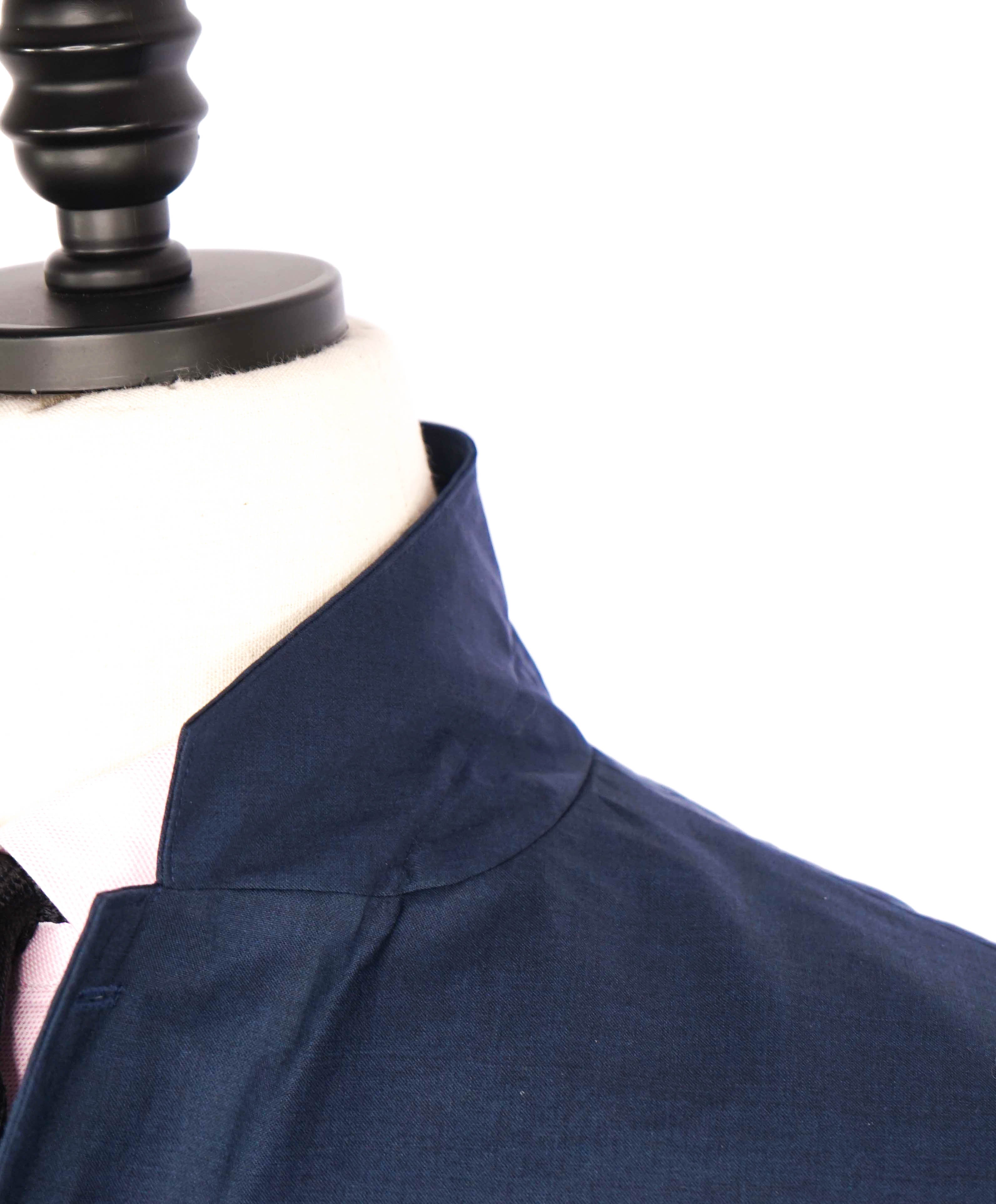 $1,795 PAUL STUART - Navy WOOL SEERSUCKER Patch Pocket Blazer - 46R