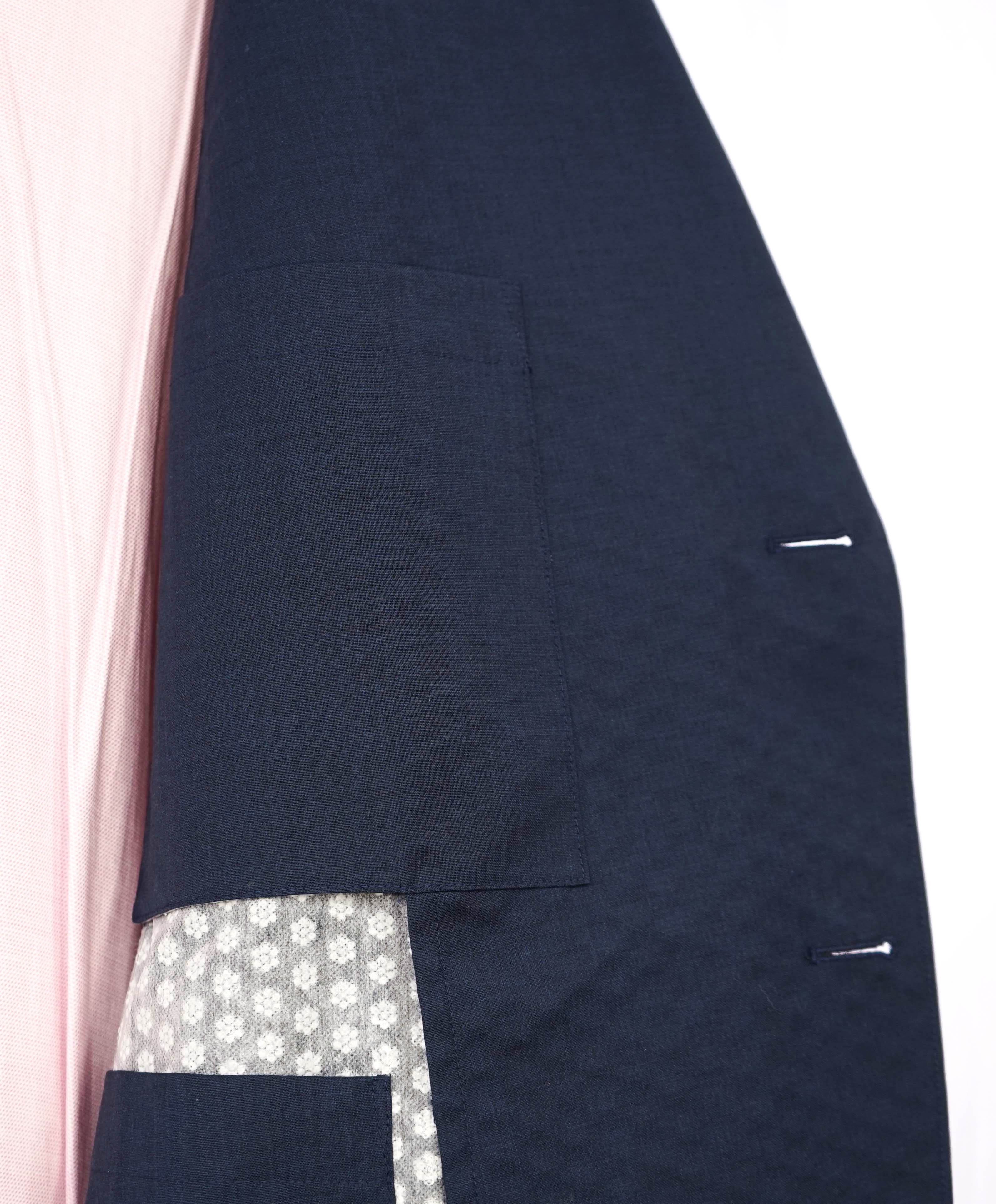 $1,795 PAUL STUART - Navy WOOL SEERSUCKER Patch Pocket Blazer - 46R