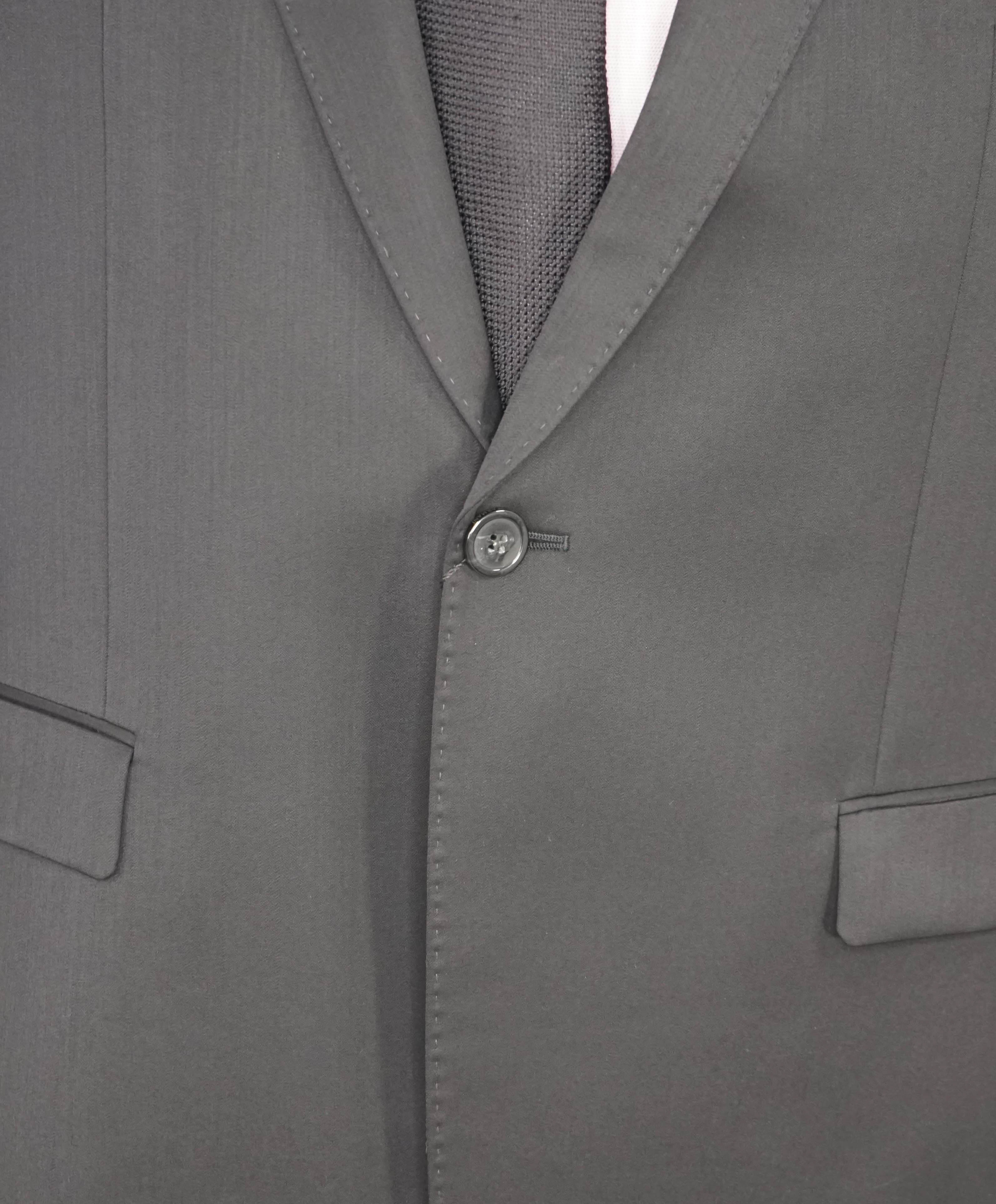 $1,595 EMPORIO ARMANI- Black *DAVID LINE* Peak Lapel 1-Btn Blazer - 48R