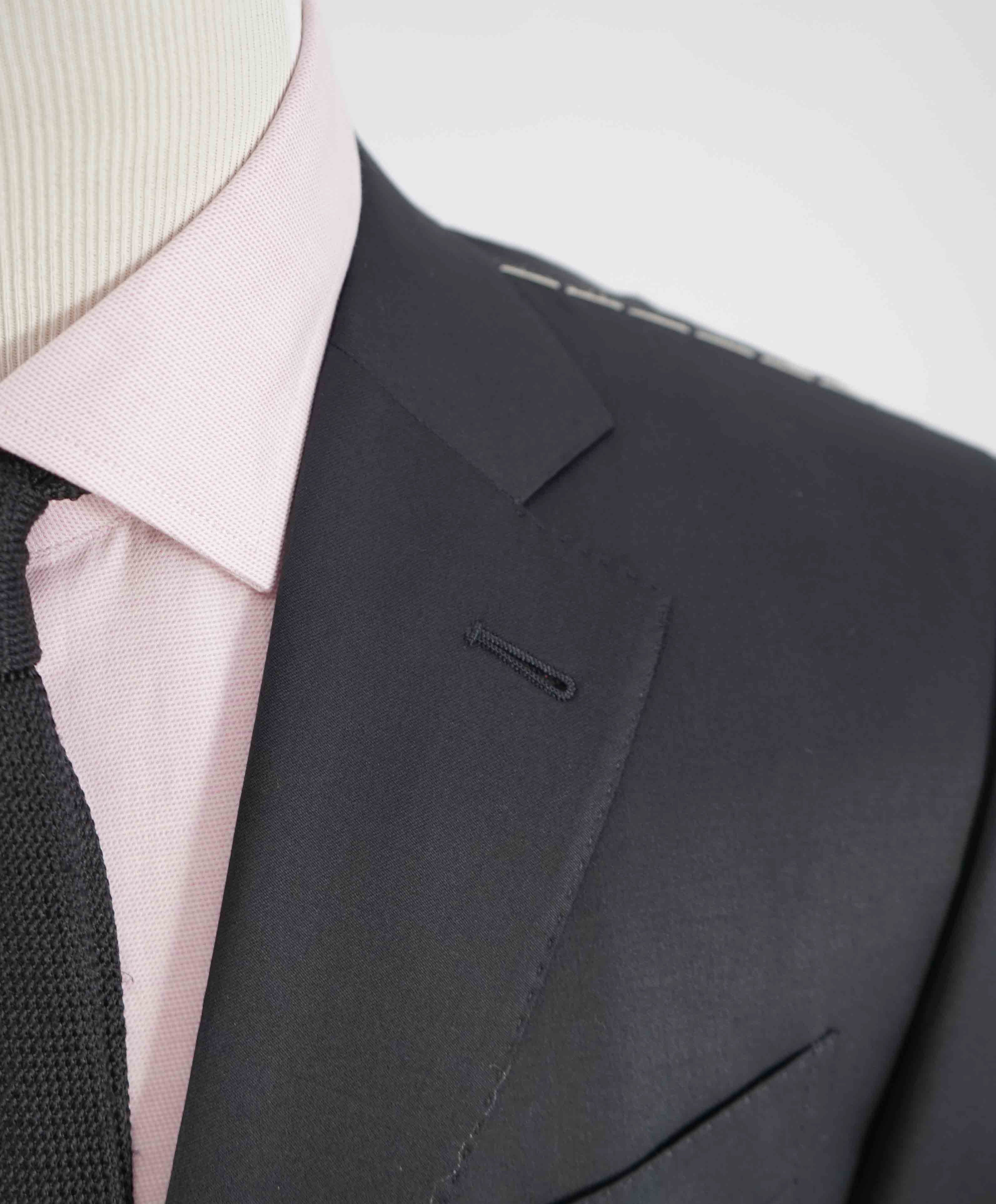 $3,000 ERMENEGILDO ZEGNA - Black “Microsphere” Wool Suit - 42R