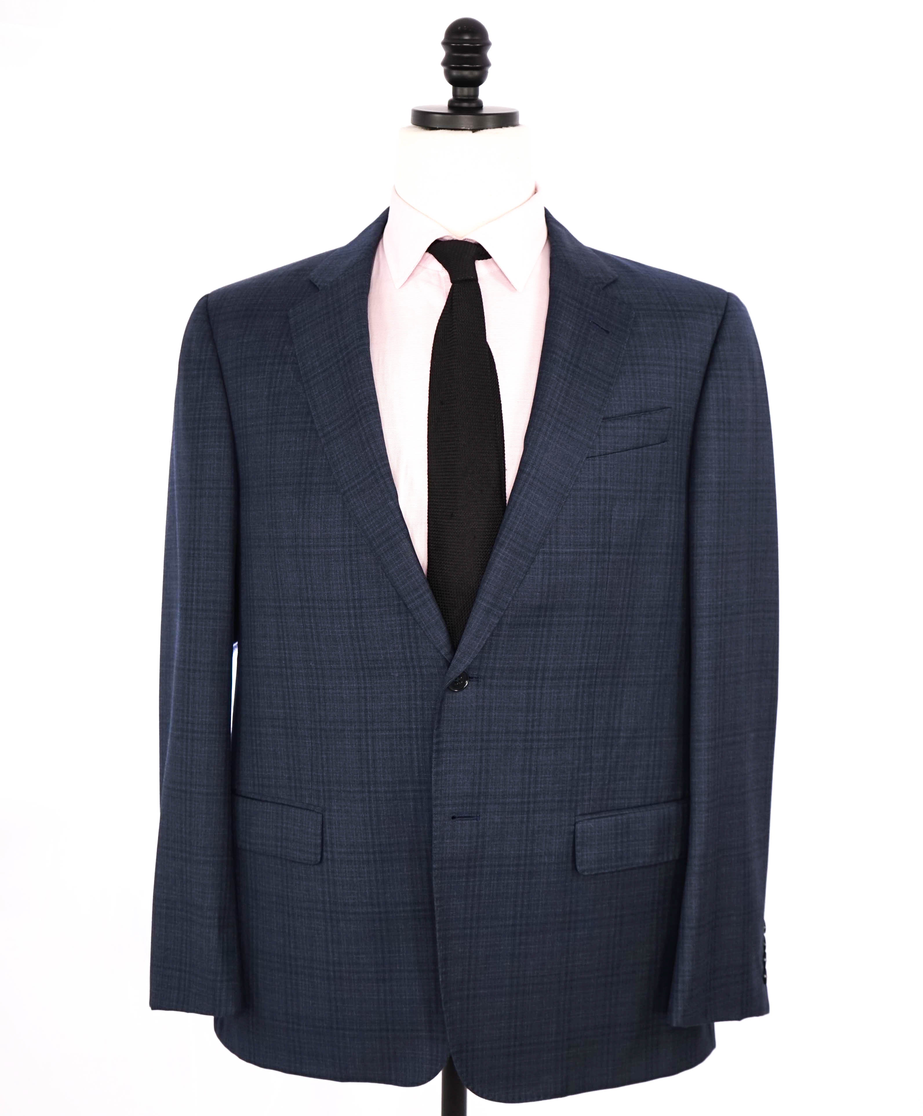 $1,995 EMPORIO ARMANI - Super 130's “G LINE” Blue Check Suit - 44R