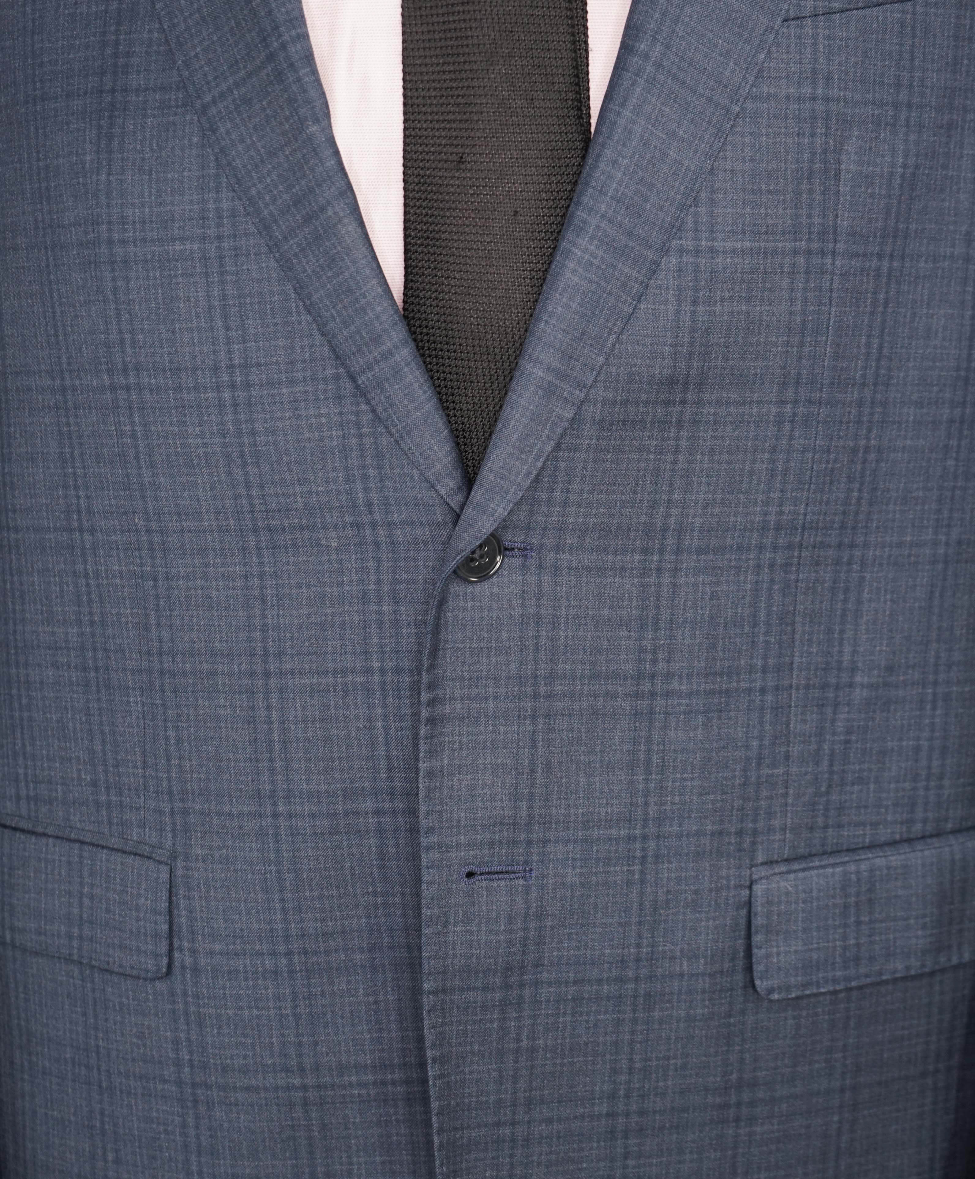 $1,995 EMPORIO ARMANI - Super 130's “G LINE” Blue Check Suit - 44R
