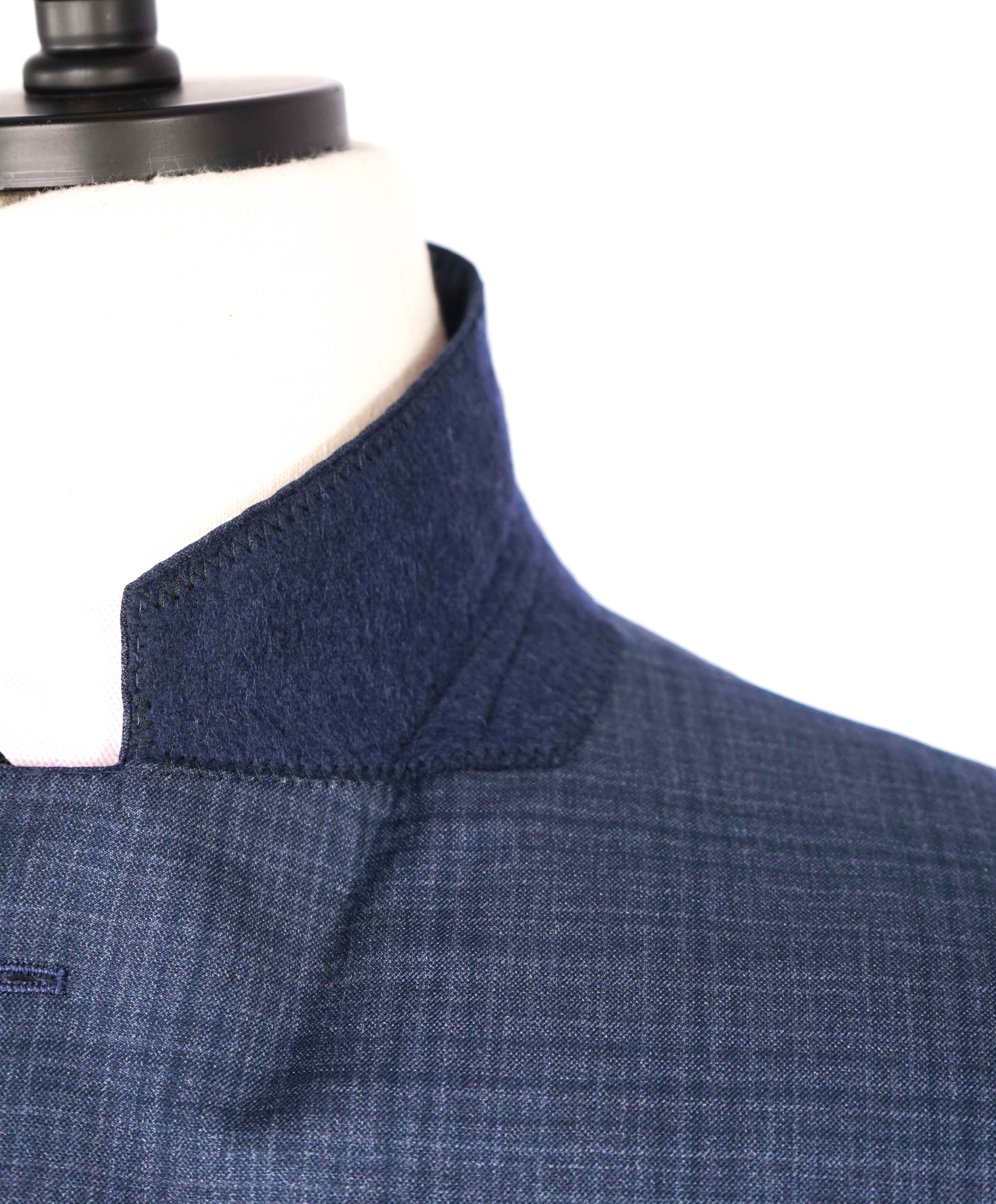 $1,995 EMPORIO ARMANI - Super 130's “G LINE” Blue Check Suit - 44R