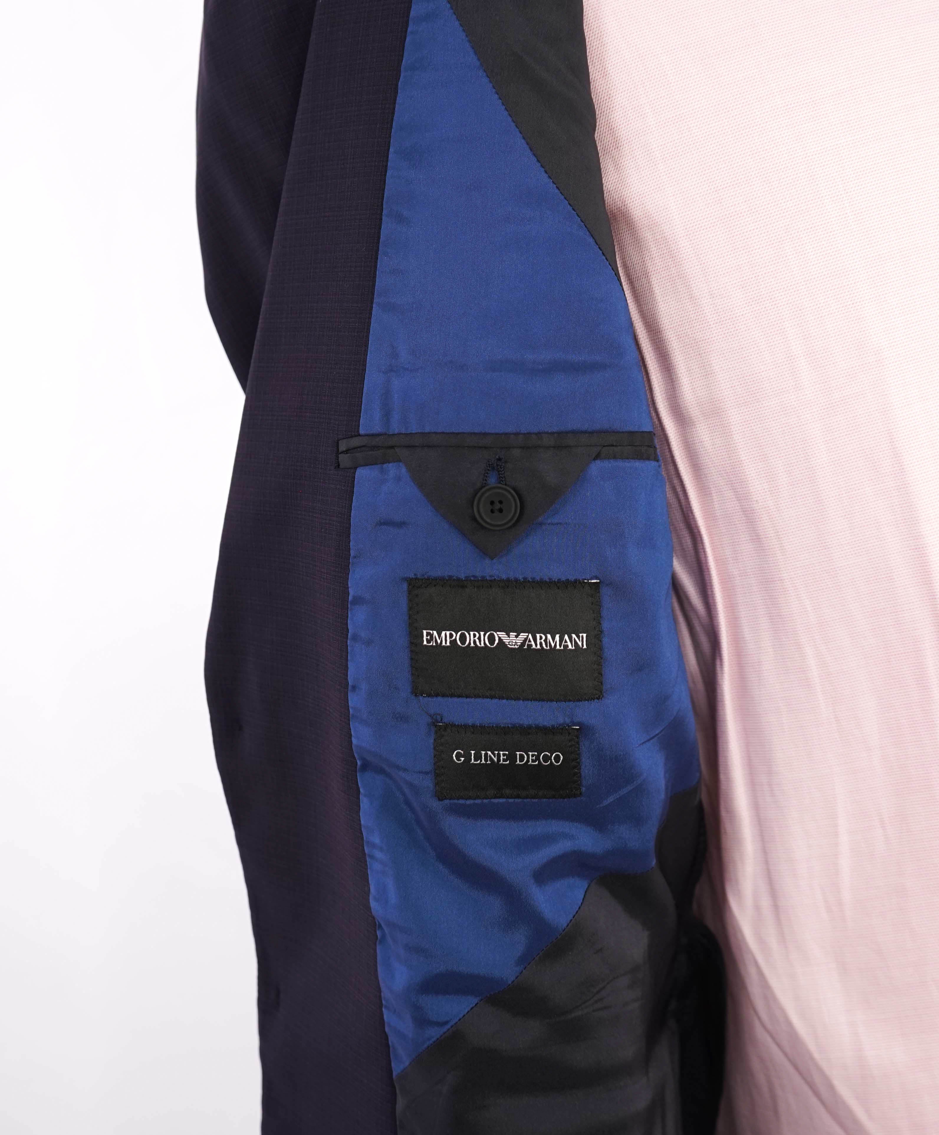 $1,595 EMPORIO ARMANI- Purple *G lIne Deco* TRAVEL ESSENTIAL PACKABLE Blazer - 42R