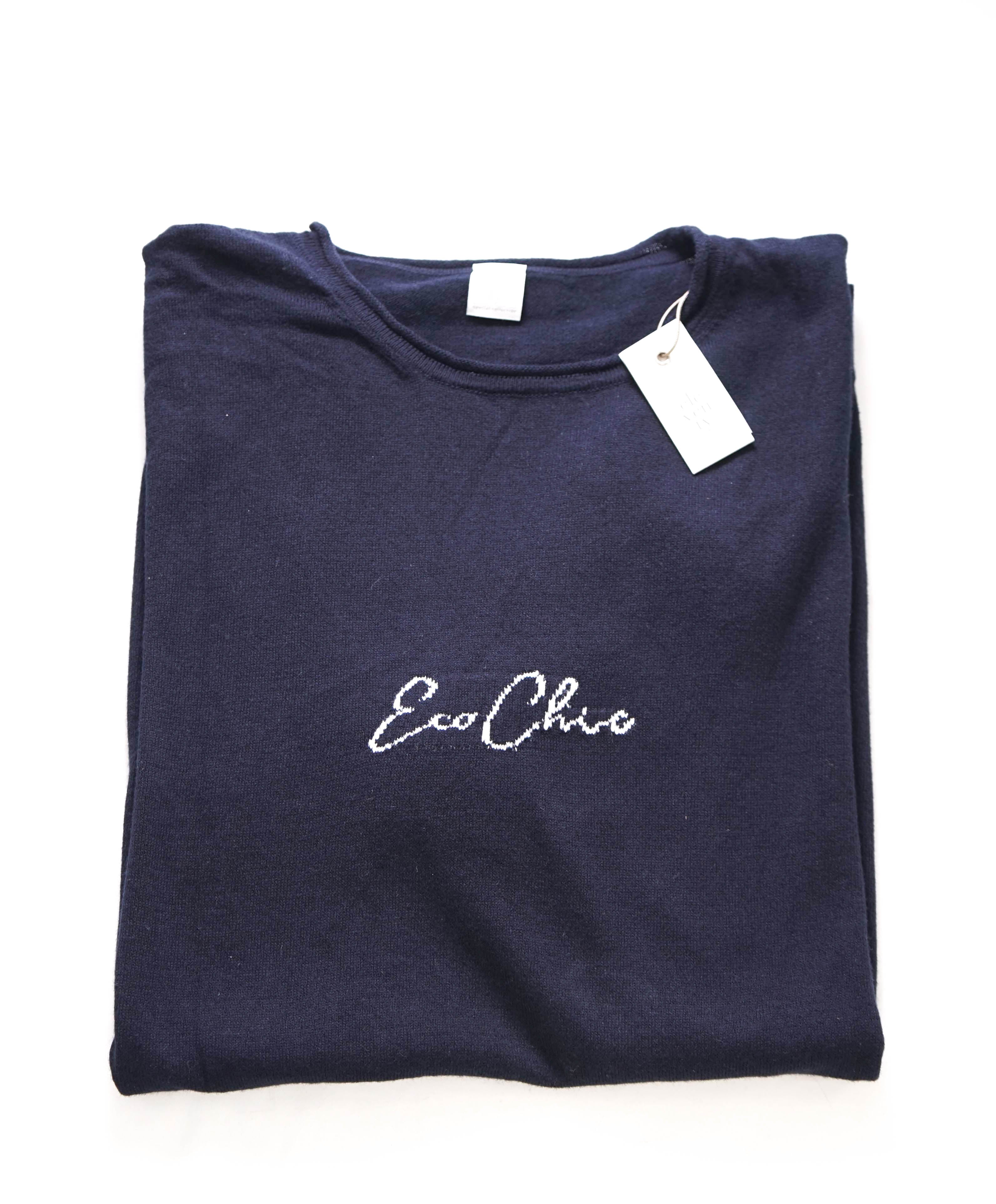 $325 ELEVENTY - Ivory Crewneck Premium Short Sleeve Sweater - M