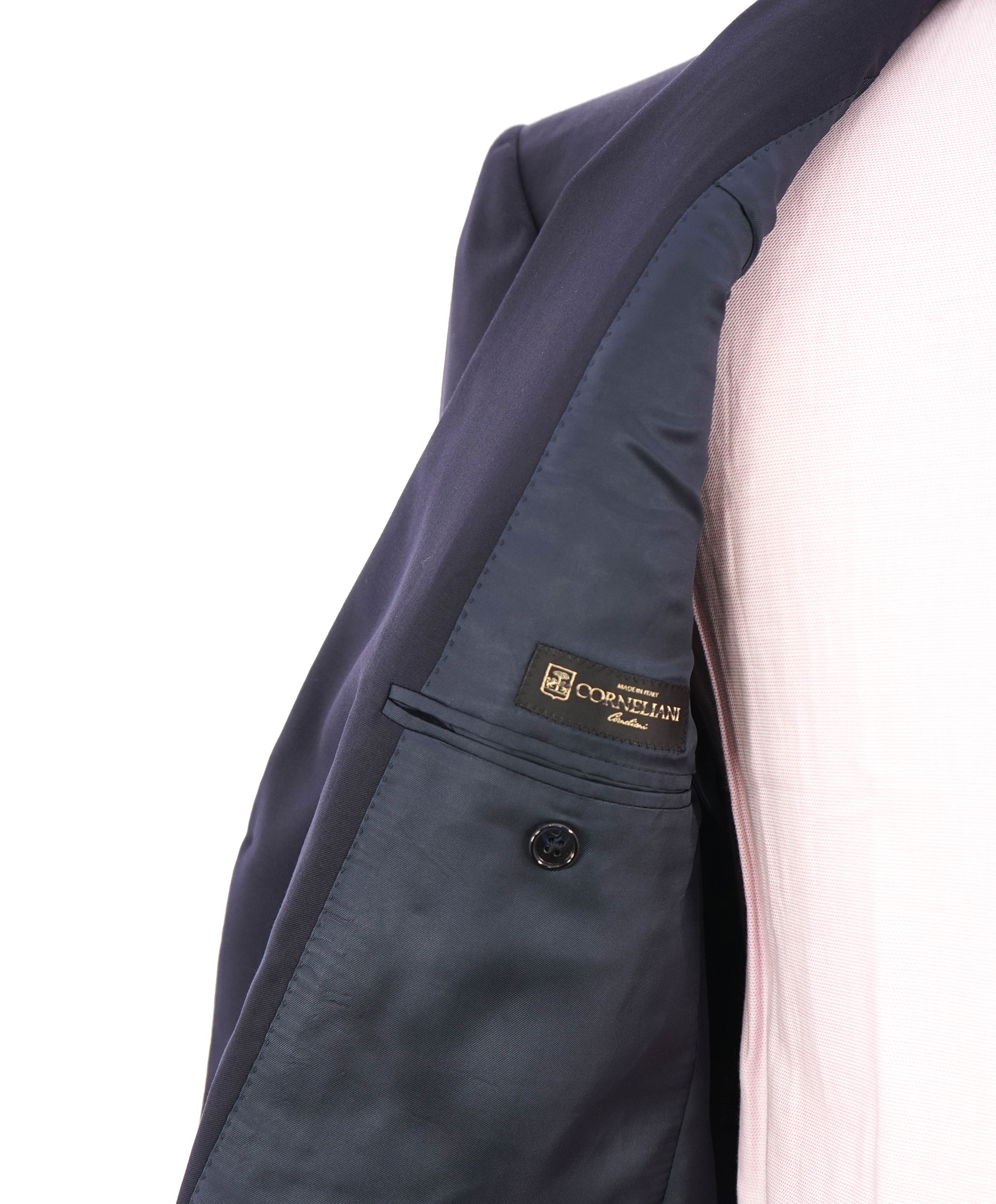 $1,595 CORNELIANI - CLOSET STAPLE *17,25 MICRONS* Navy Blue Blazer - 48R
