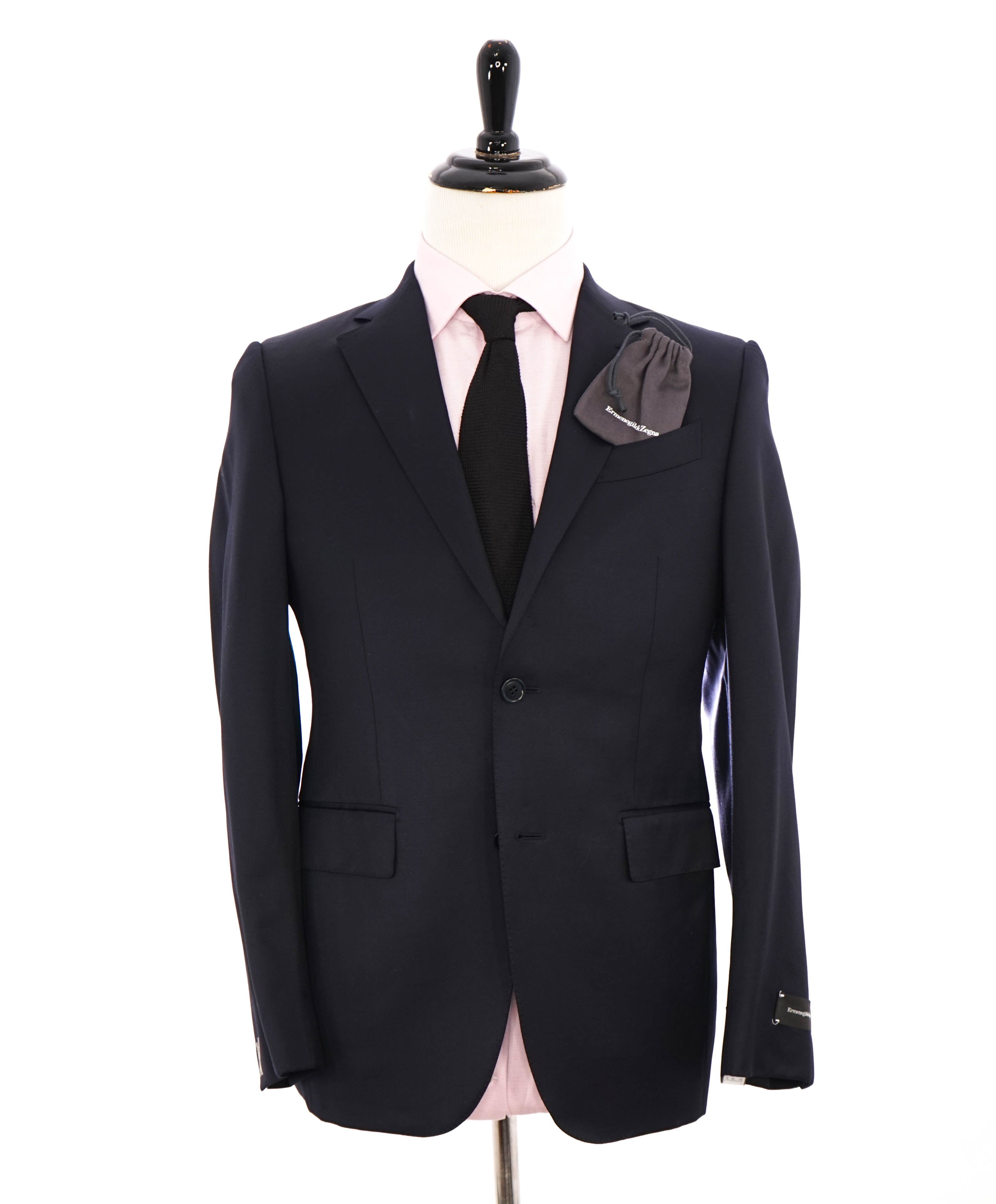$3,000 ERMENEGILDO ZEGNA - Navy “Microsphere” Suit - 36S