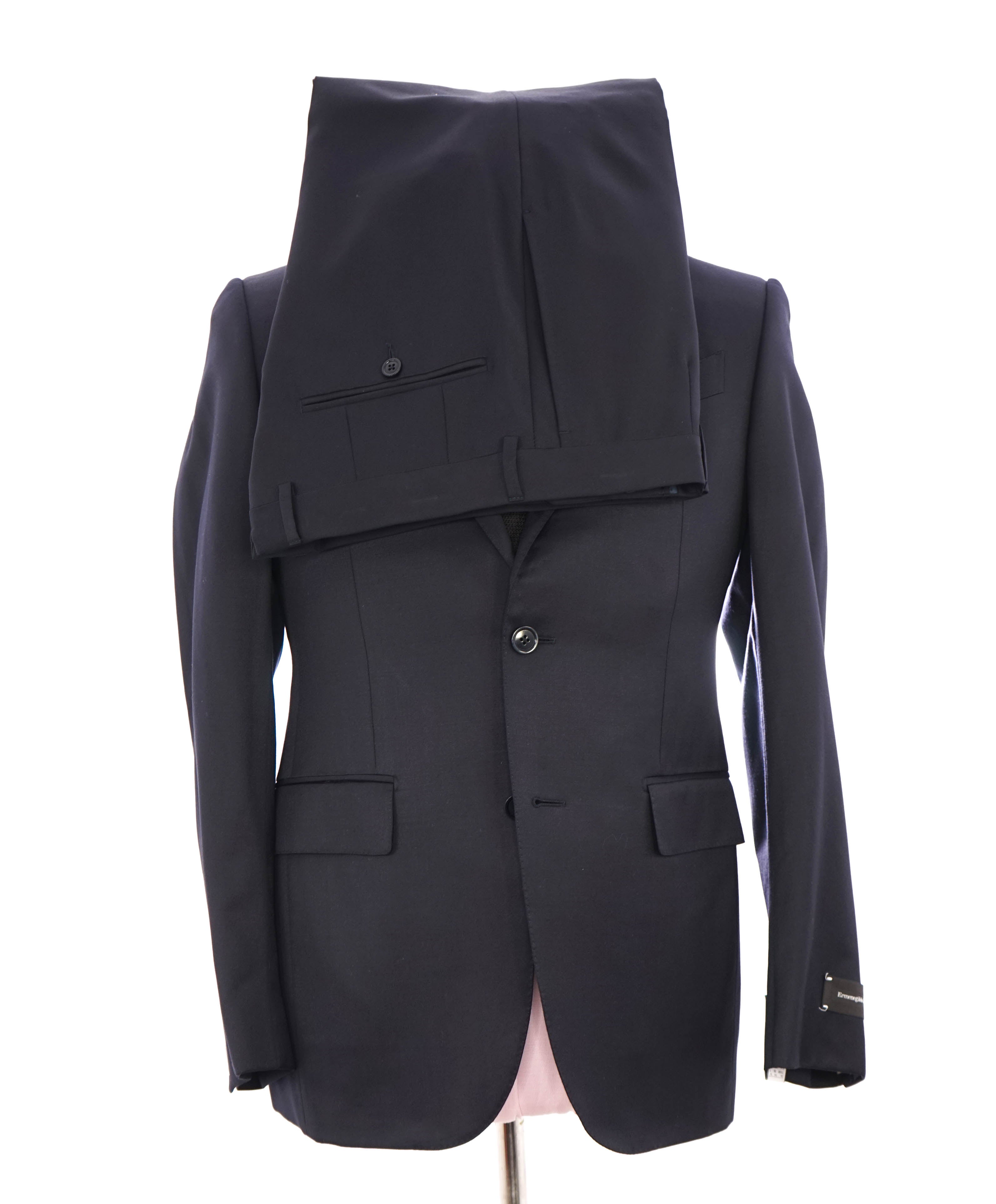 $3,000 ERMENEGILDO ZEGNA - Navy “Microsphere” Suit - 36S