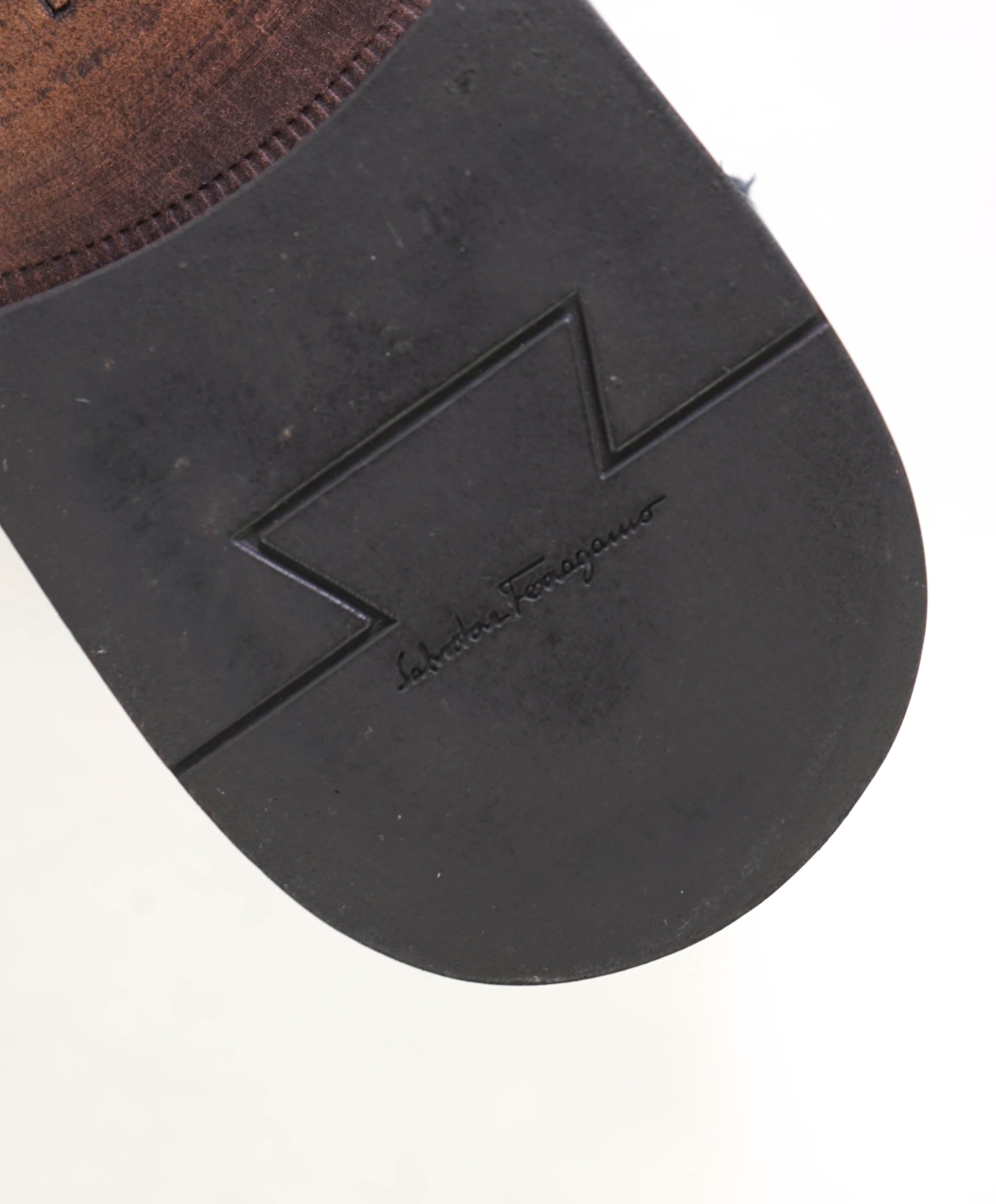 $860 SALVATORE FERRAGAMO - "Nelli" Blue Braided Gancini Bit Loafer - 8.5 US