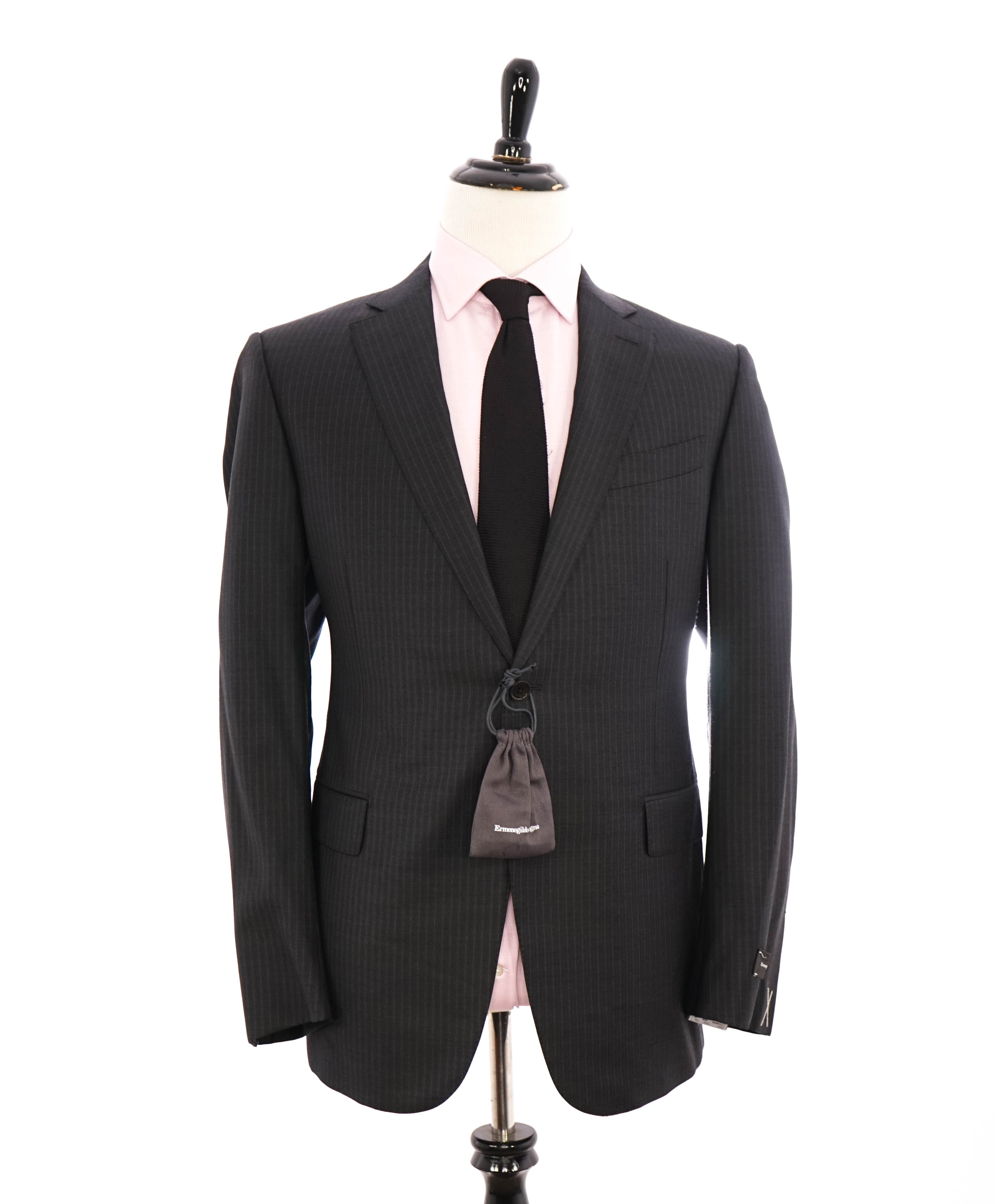 $3,295 ERMENEGILDO ZEGNA -“ACHILLFARM" SILK Gray Textured Blazer - 44R