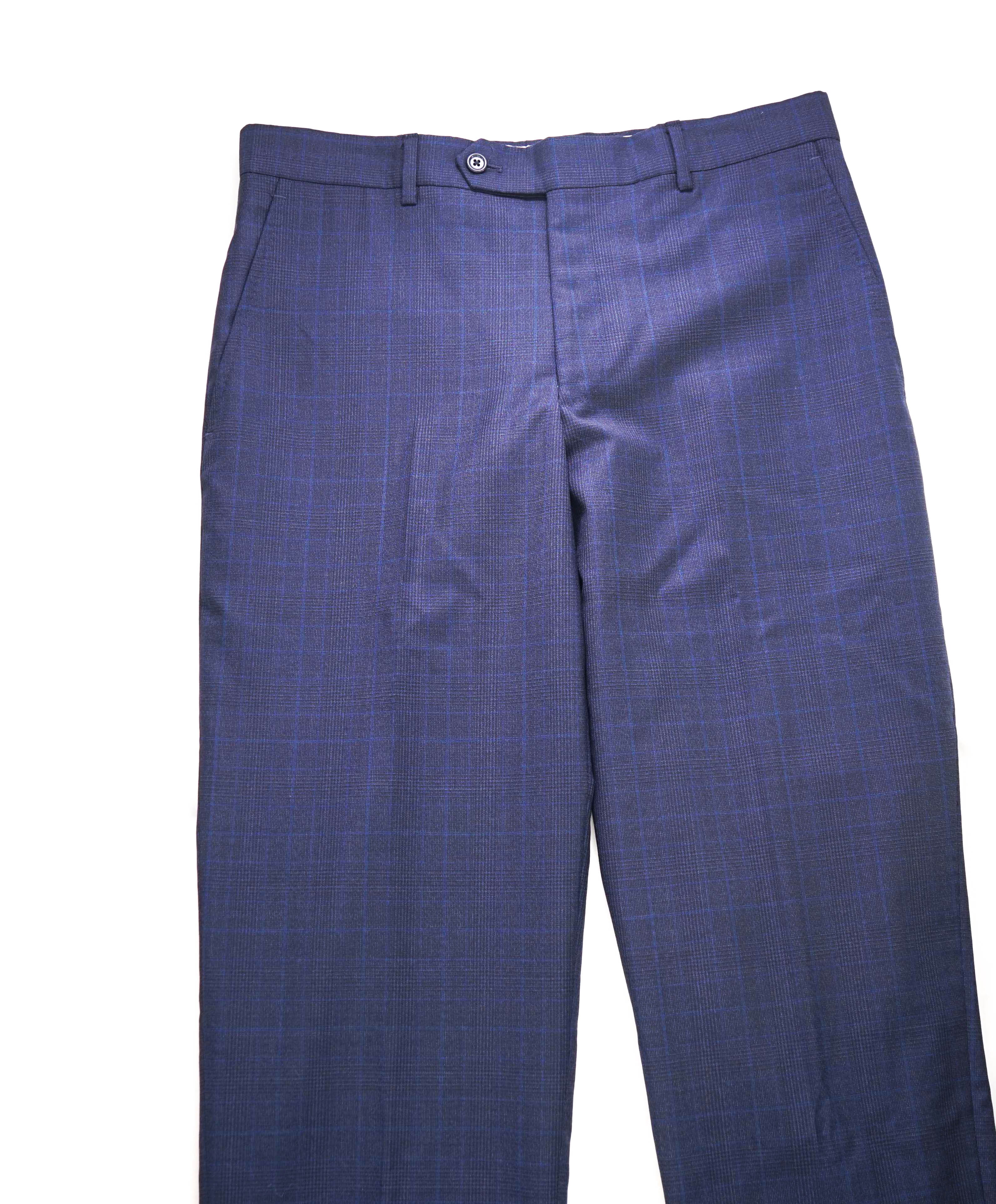 SAKS FIFTH AVE - Prince of Wales Check "CLASSIC" MADE IN ITALY Flat Front Dress Pants - 32W