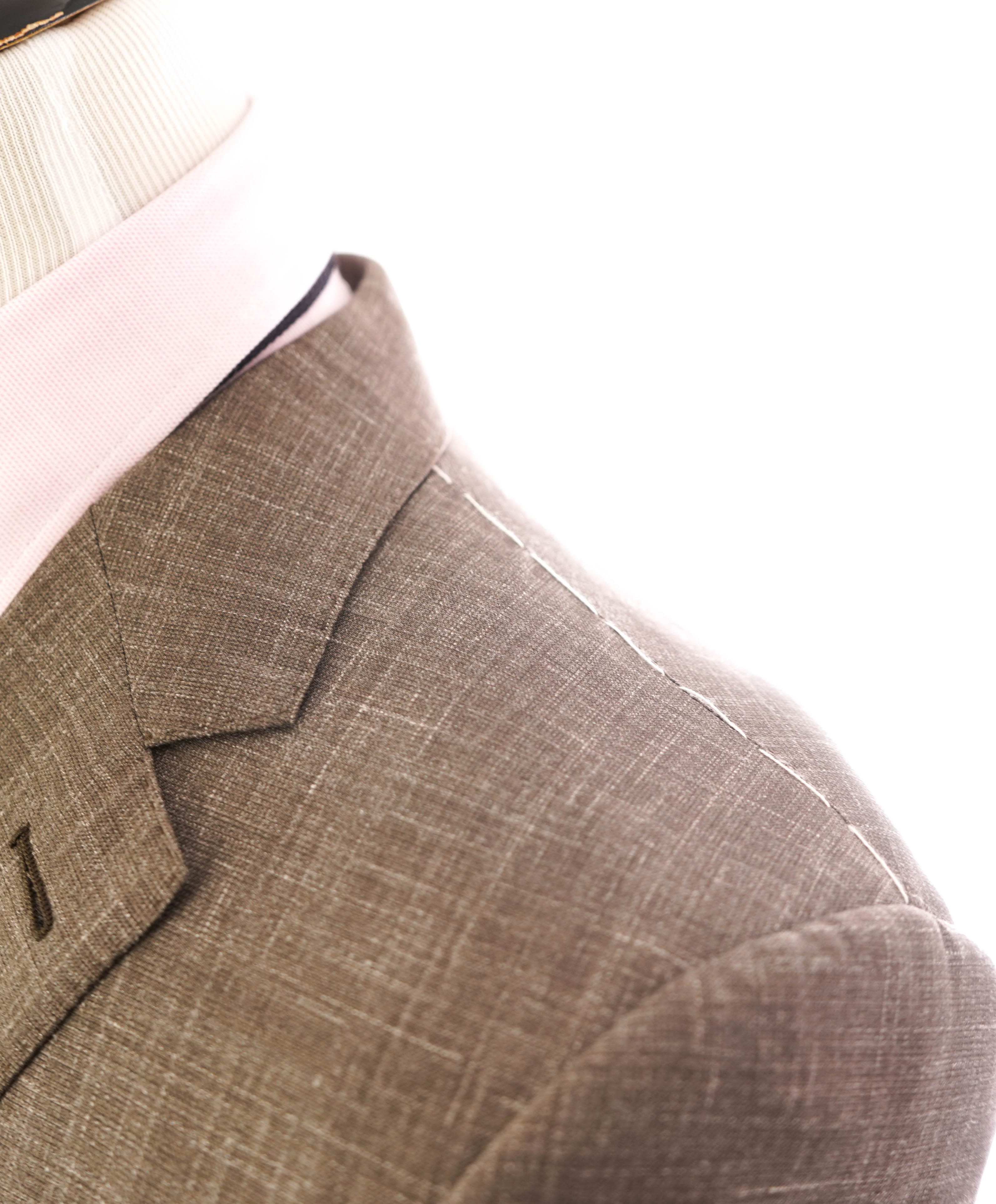 $3,290 ERMENEGILDO ZEGNA- “TORFEO SUMMER” Brown W/SLK/L Blazer- 40R