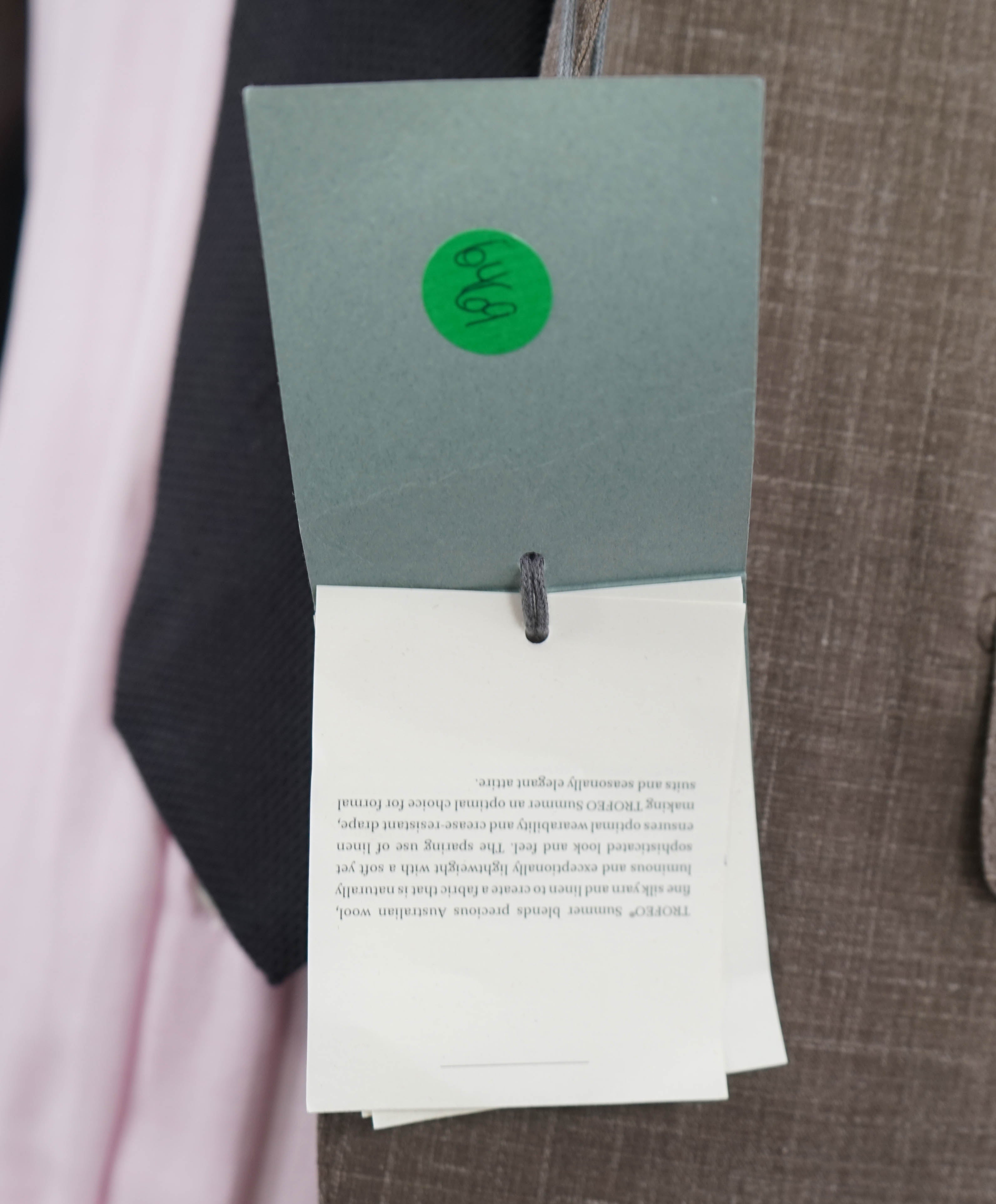 $3,290 ERMENEGILDO ZEGNA- “TORFEO SUMMER” Brown W/SLK/L Blazer- 40R