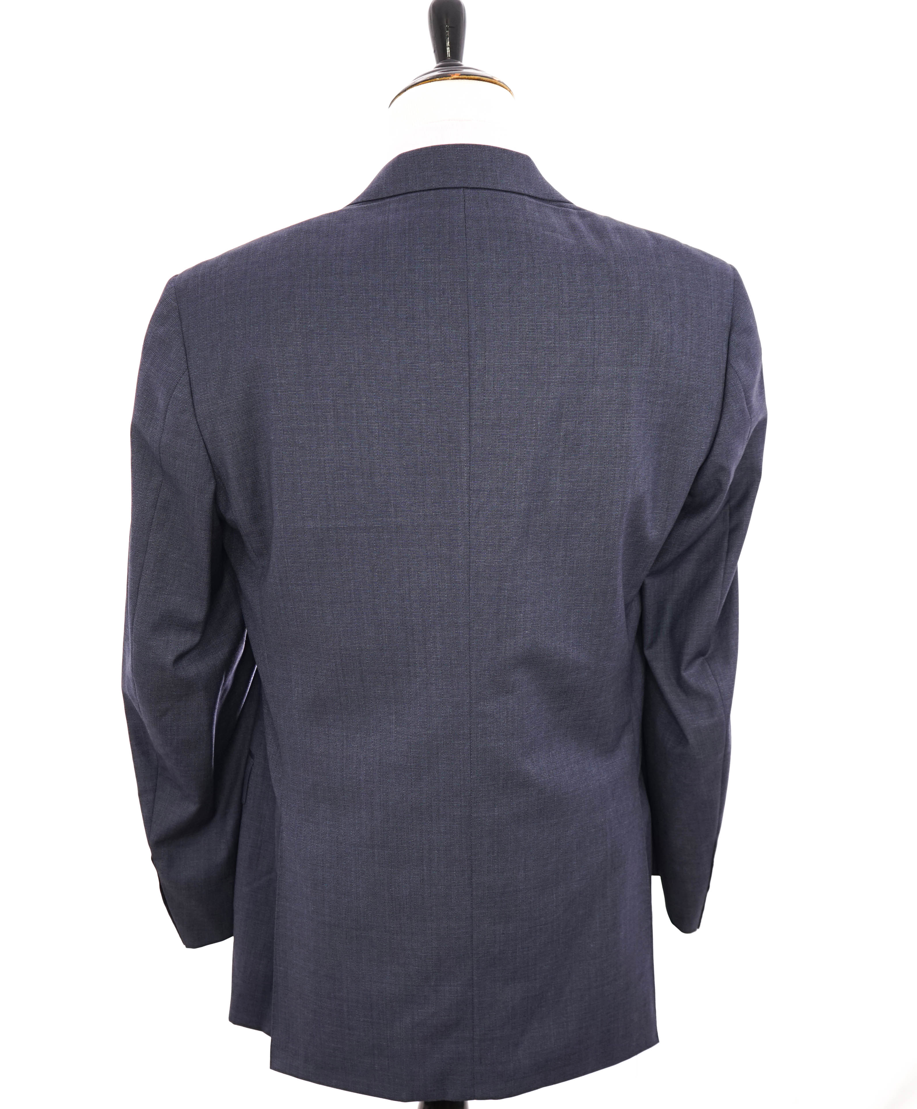 $1,895 CANALI - GEOMETRIC Square Check Mid Blue Blazer - 44L