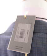 $1,895 CANALI - "IMPECCABILE" Gray & Blue Abstract Check Blazer - 42R